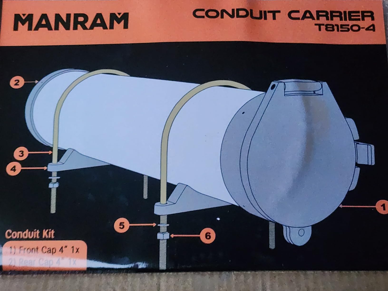 Conduit Carrier Kit Fit 4-Inch Diameter PVC Pipe - Durable and Versatile with Mounting Hardware Included, Spring-Loaded Latch, Secure and Stable Pipe Transport Solution customer photo 2