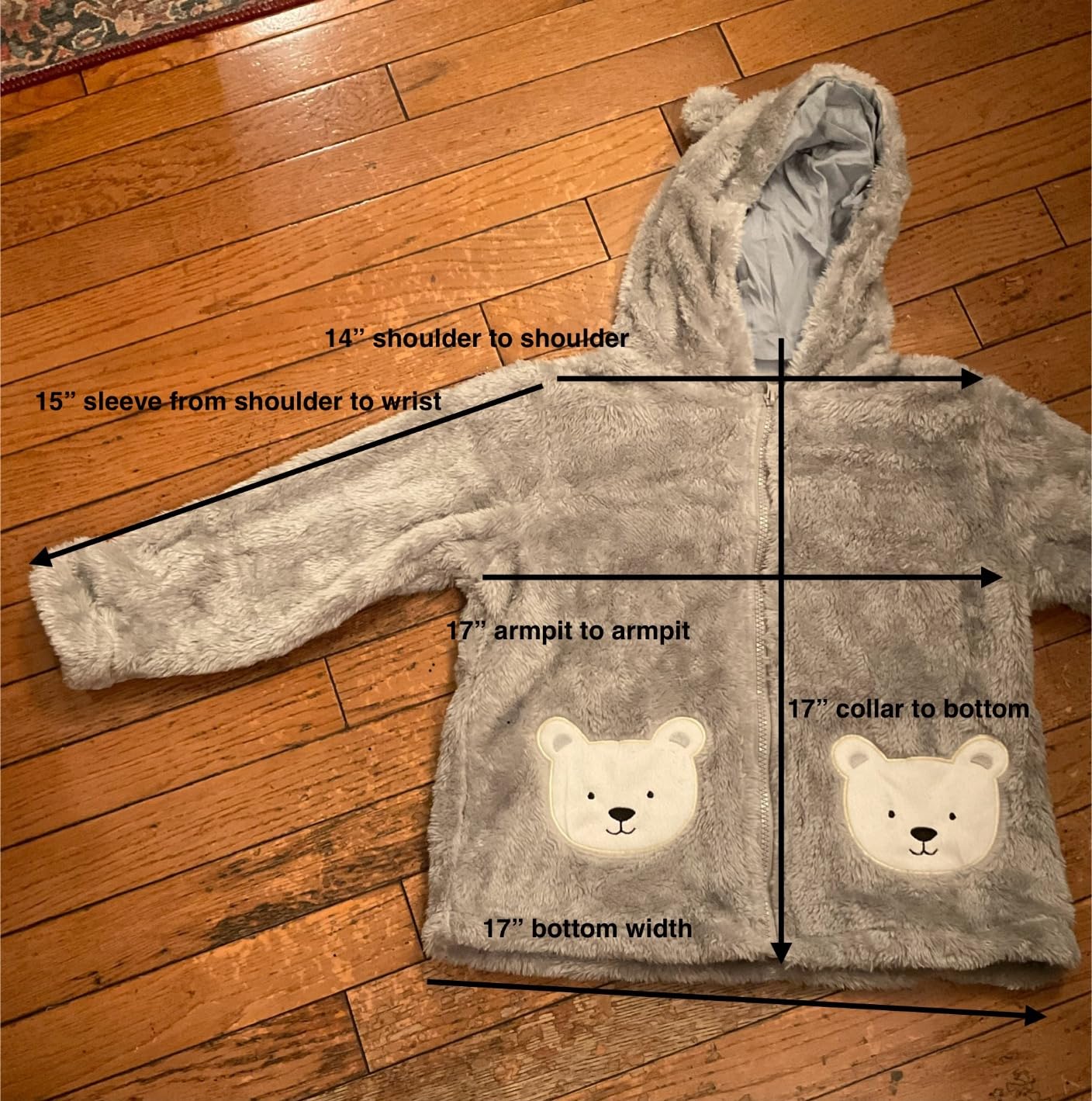 Unisex Baby Fleece Jacket Winter Sherpa Lined Hoodie For Girls Boys Cute Bear Ear Baby Outerwear 12M-5T customer photo 1