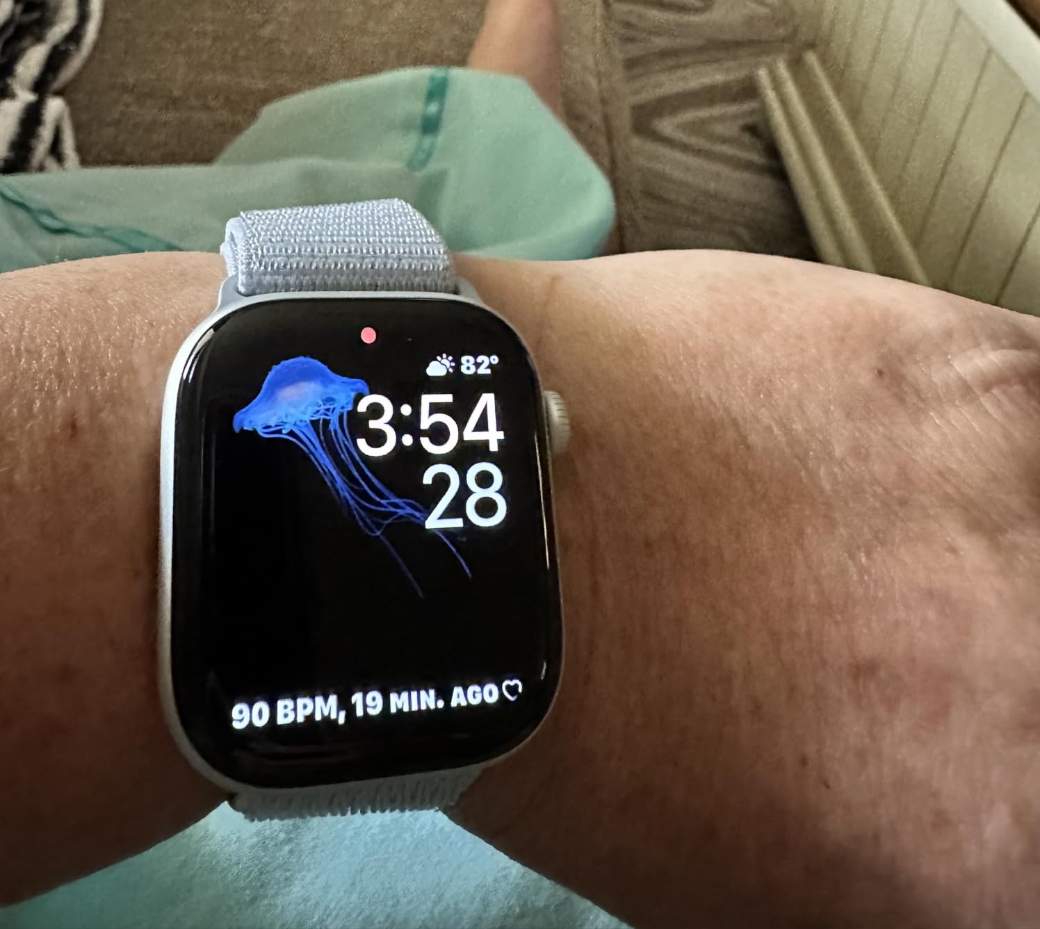Apple Watch Series 10 [GPS 46mm case] Smartwatch with Silver Aluminum Case with Blue Cloud Sport Loop. Fitness Tracker, ECG App, Always-On Retina Display, Carbon Neutral customer photo 2