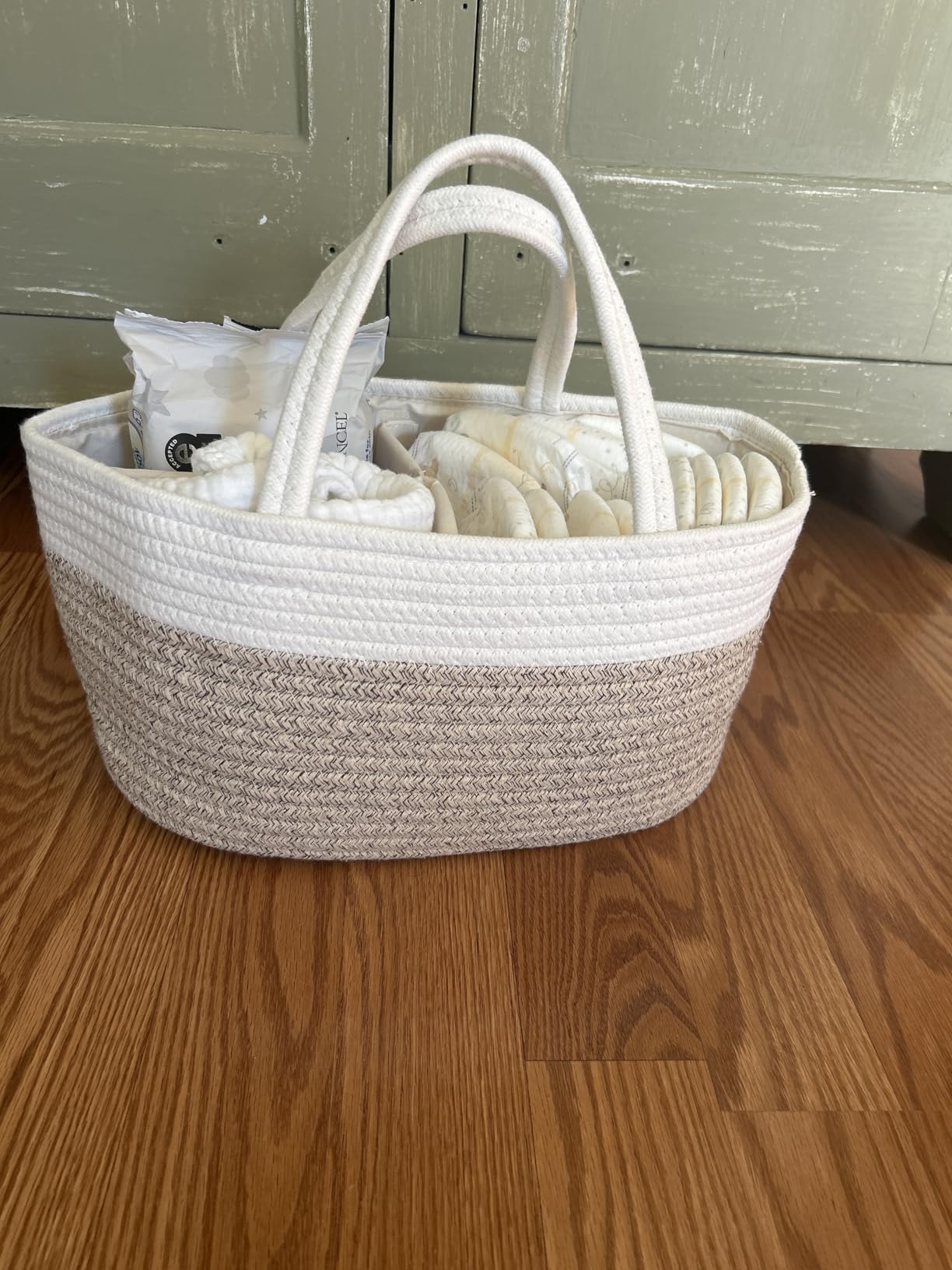 Diaper Caddy Organizer, Gift Basket for Baby Shower, Newborn Essentials customer photo 2