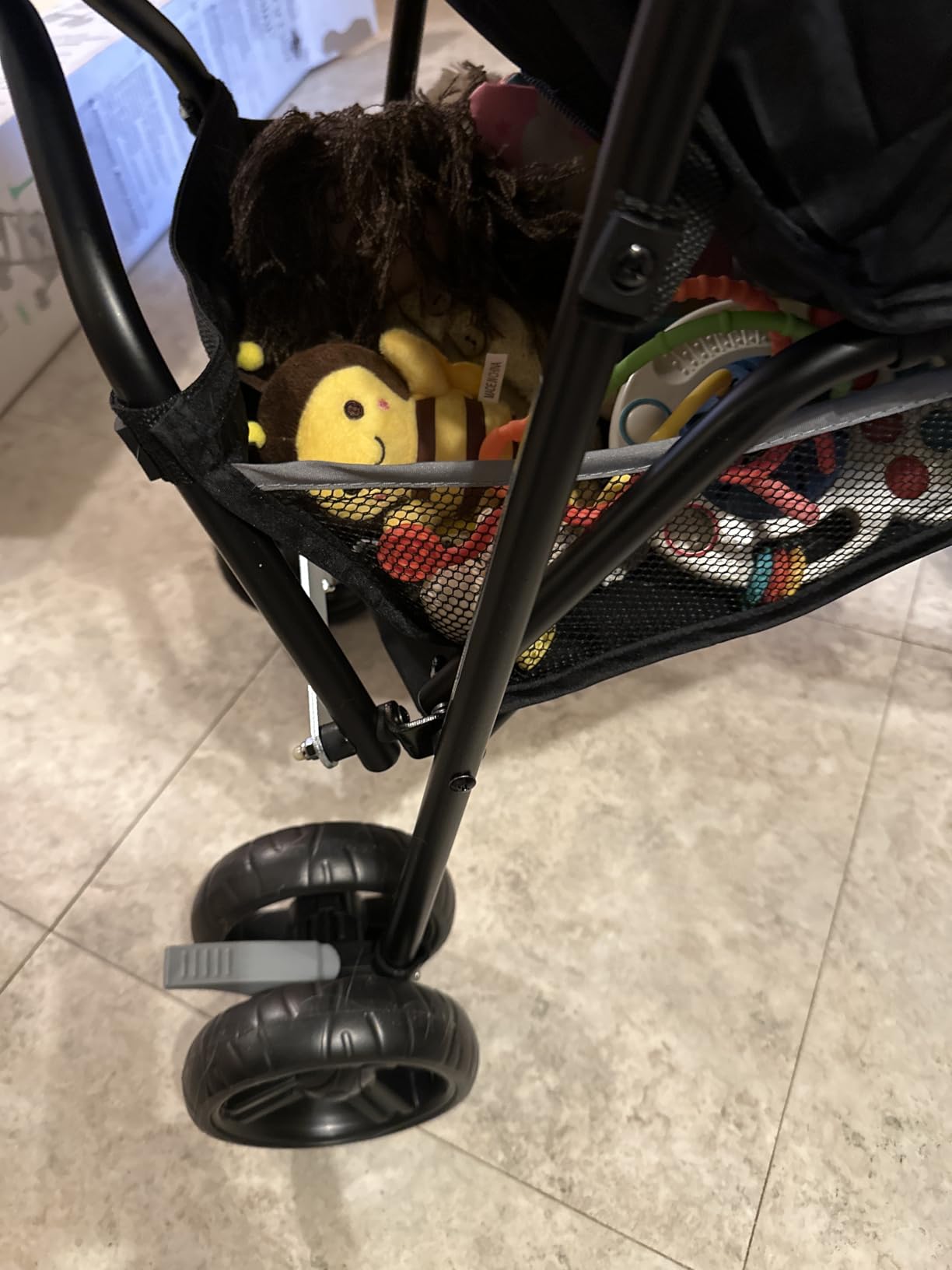 Ingenuity 3D Mini Convenience Stroller – Lightweight Stroller with Compact Fold, Multi-Position Recline, Canopy with Pop Out Sun Visor – Umbrella Stroller for Travel and More, Slate Grey customer photo 2