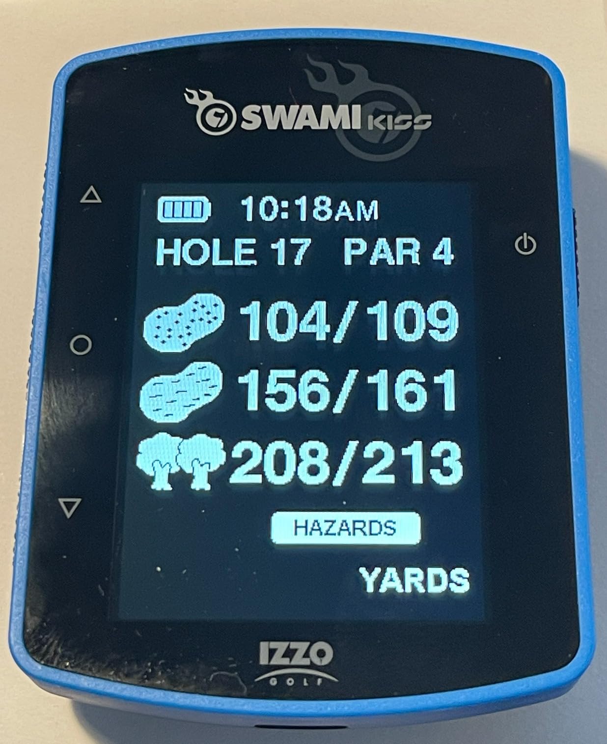 Swami KISS 2.0 Handheld Golf GPS Ragnefinder with Integrated Magnets - Blue customer photo 1