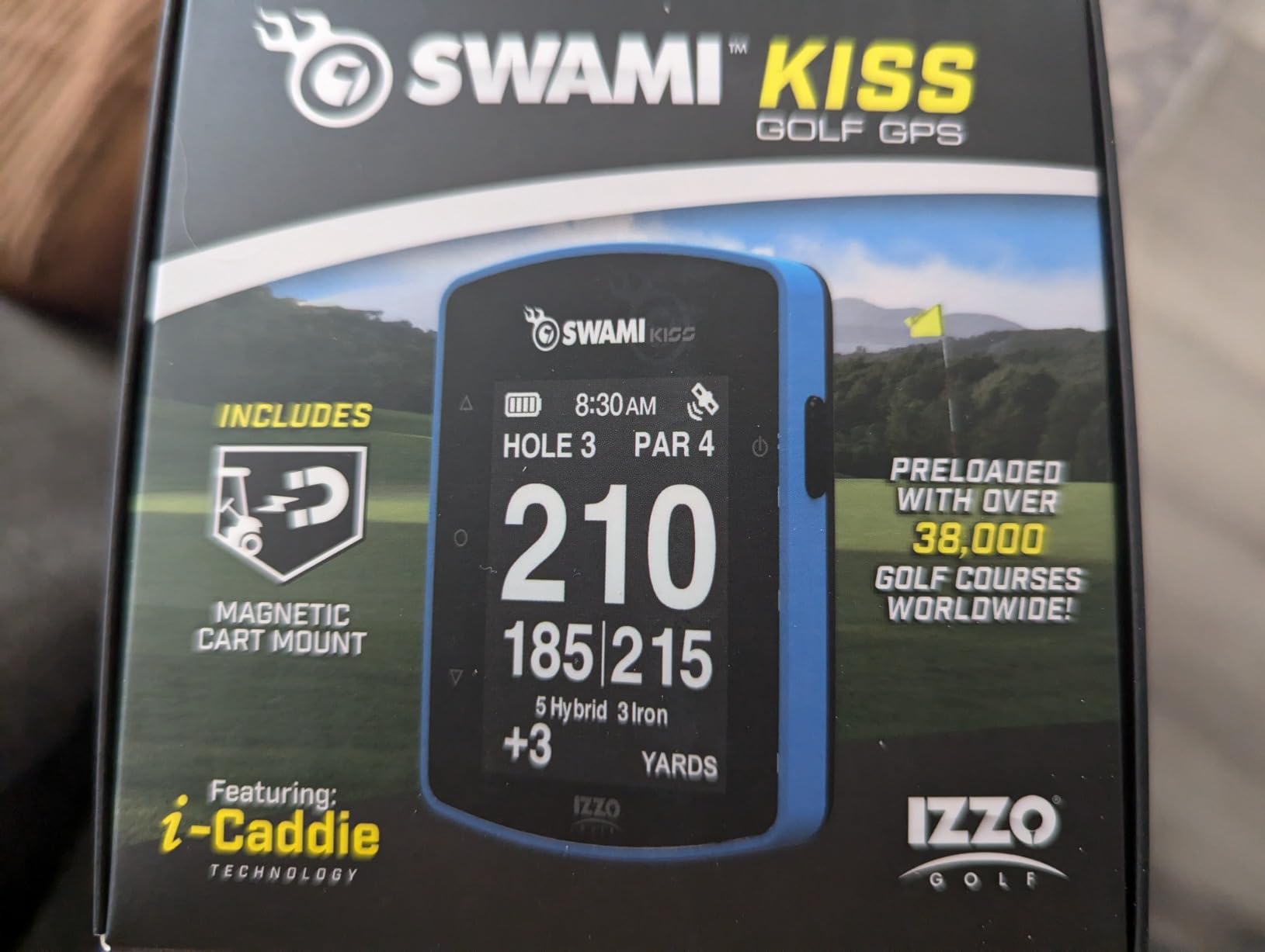 Swami KISS 2.0 Handheld Golf GPS Ragnefinder with Integrated Magnets - Blue customer photo 2
