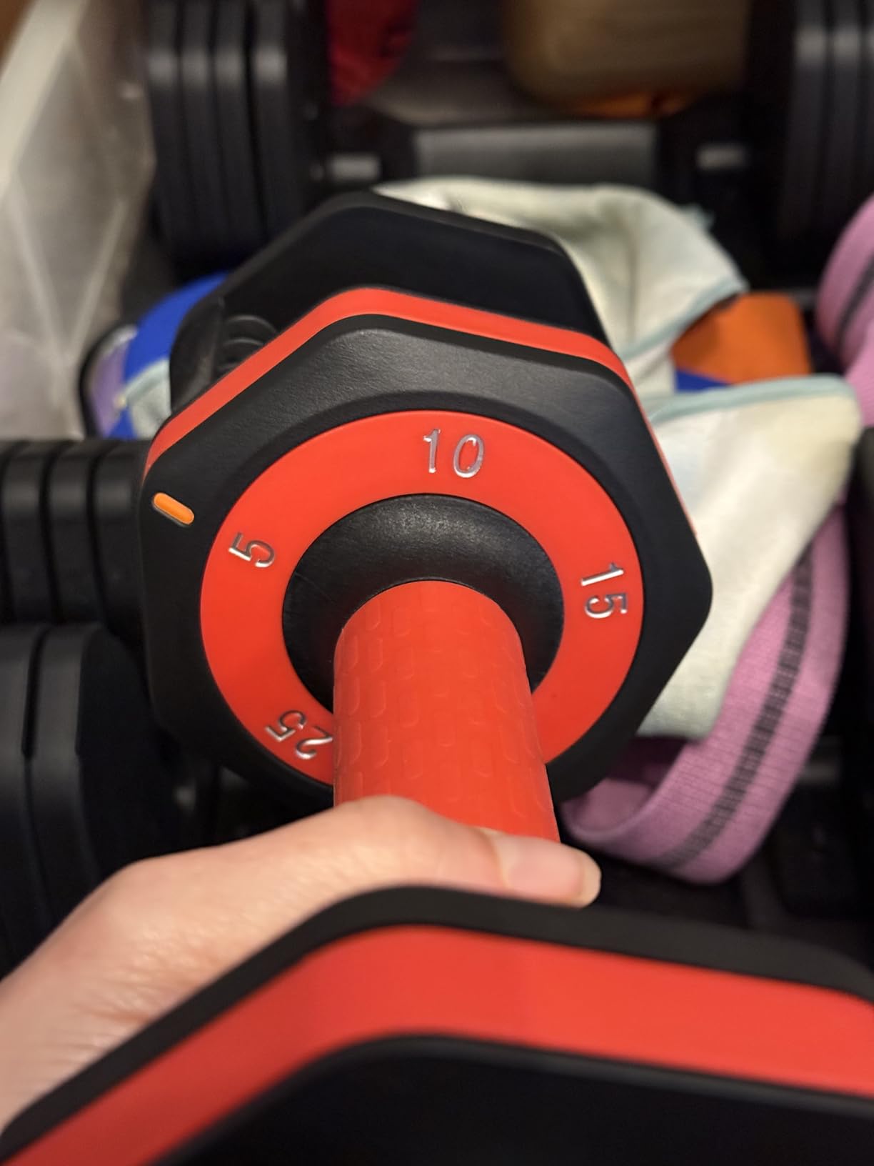 Rendpas Adjustable Dumbbell Set, Quick Adjust Free Weights for Home Gym customer photo 1