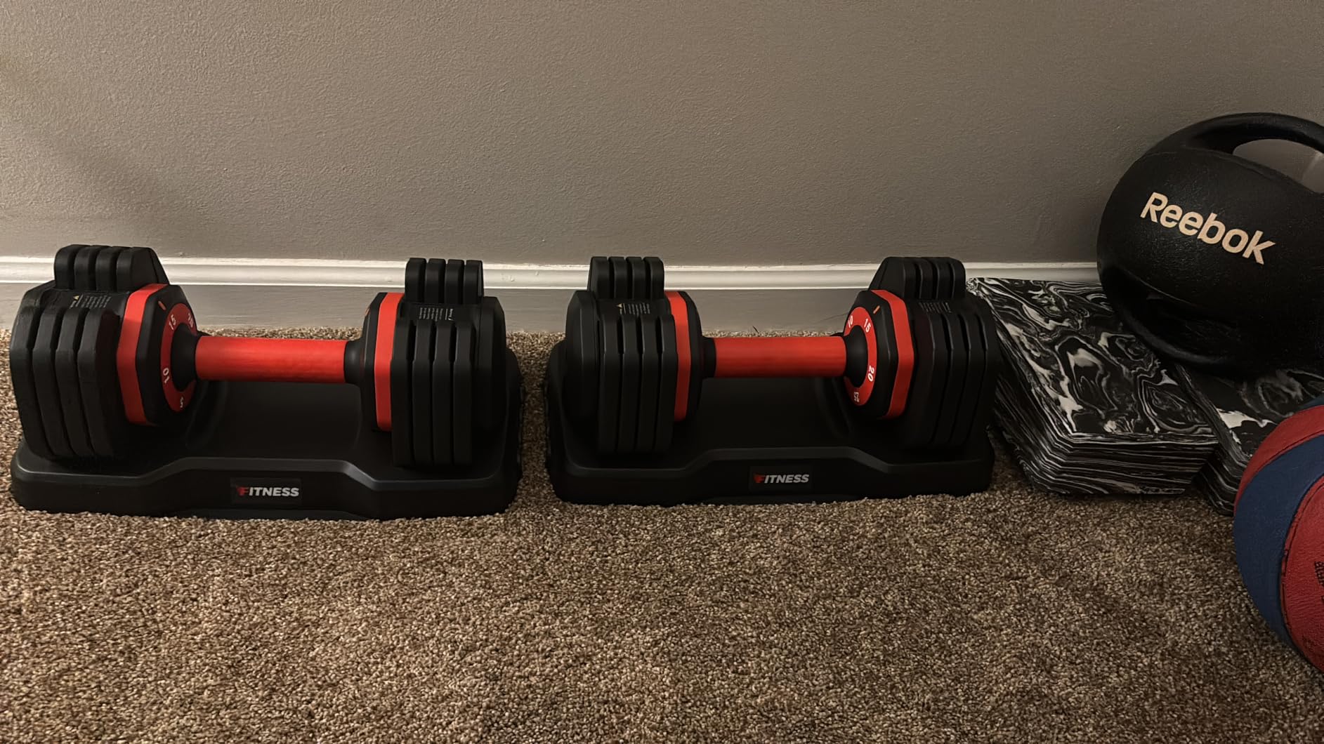Rendpas Adjustable Dumbbell Set, Quick Adjust Free Weights for Home Gym customer photo 2