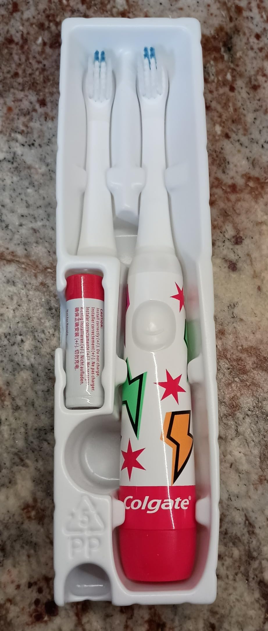 Colgate Cavity Fighter Kids Battery Electric Toothbrush with Timer Bundle | For Kids Ages 6 and Up, Includes 2 Replacement Heads, 2 Minutes Timer with Lights, 5x More Plaque Removal, Soft Toothbrush customer photo 1