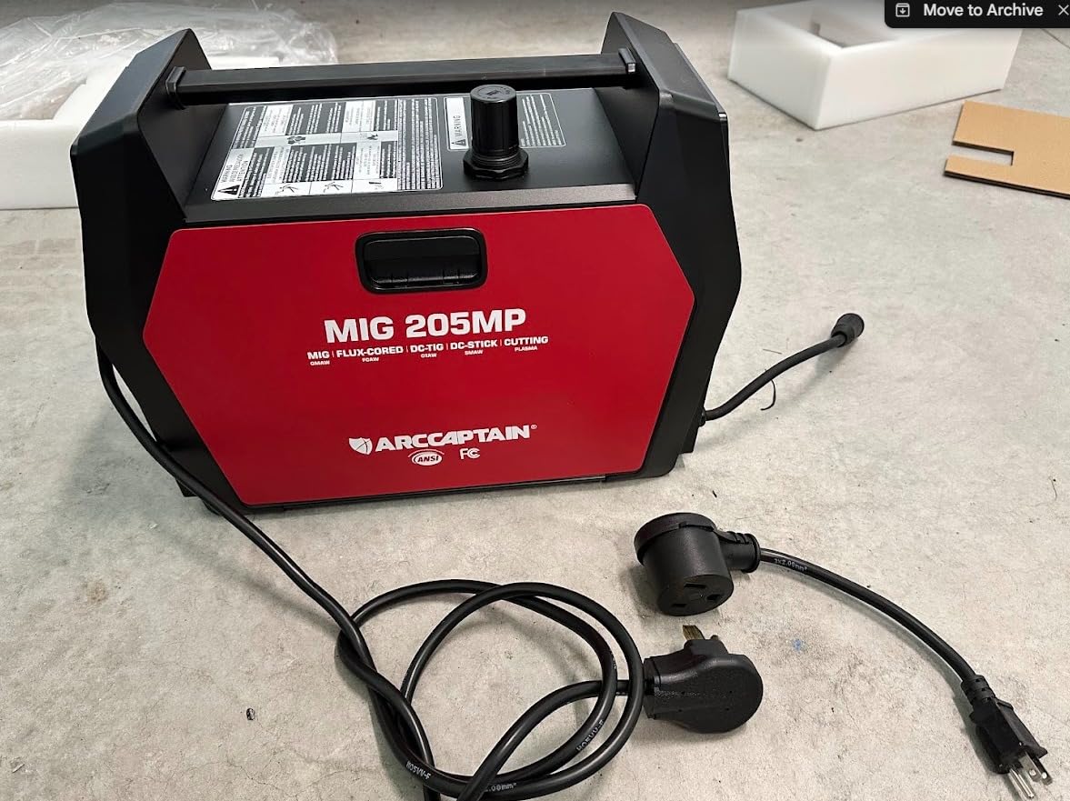 ARCCAPTAIN MIG205MP MIG Welder with Plasma Cutter, 9 IN 1 Welding Machine | 120/240V, App Control, Pulse MIG/Flux Core/Cut/DC HF/Lift TIG/Clean/Stick/Spool Gun Aluminum Welding, Home DIY Projects customer photo 2