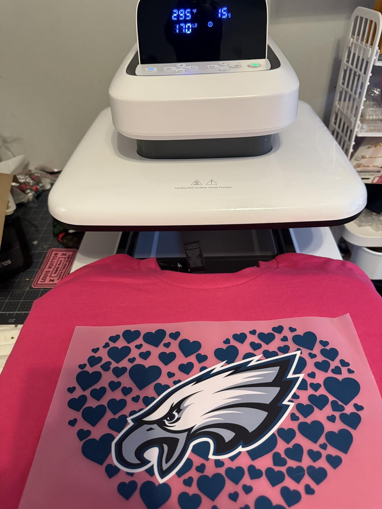 HTVRONT Auto Heat Press 2 - Adjustable Pressure Heat Press Machine 15X15 | Heats Up Fast & Evenly Heat Press with Higher Heating Height for HTV, Sublimation, Heat Transfer Projects customer photo 2