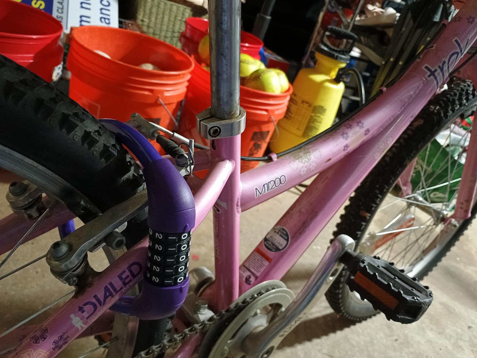 Bike Lock Cable, Bicycle Cable Lock with 5 Digit Combination,Big Head Resettable Kids Bike Cable Lock, 20