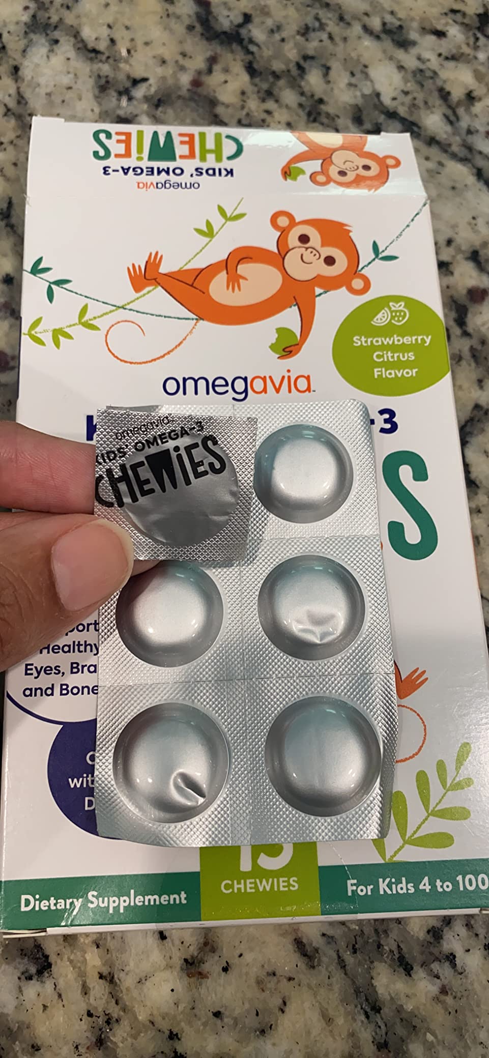 OmegaVia Omega 3 Chewies, Sugar-Free Vitamins for Kids Ages 3-12 (30 Chews) customer photo 2