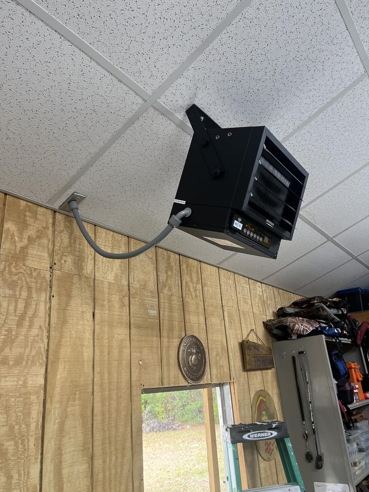 ROVSUN 5000W Electric Garage Heater with Remote & APP Control, Digital Fan-Forced Ceiling Mount Heater with Thermostat, 12H Timer & Overheat Protection, 240V Hardwired for Workshop Factory customer photo 2