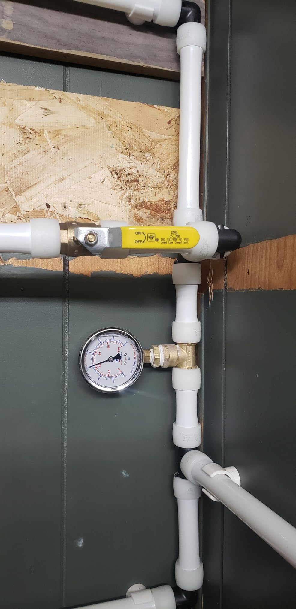 0-100 PSI Liquid Filled Pressure Gauge, 1/4