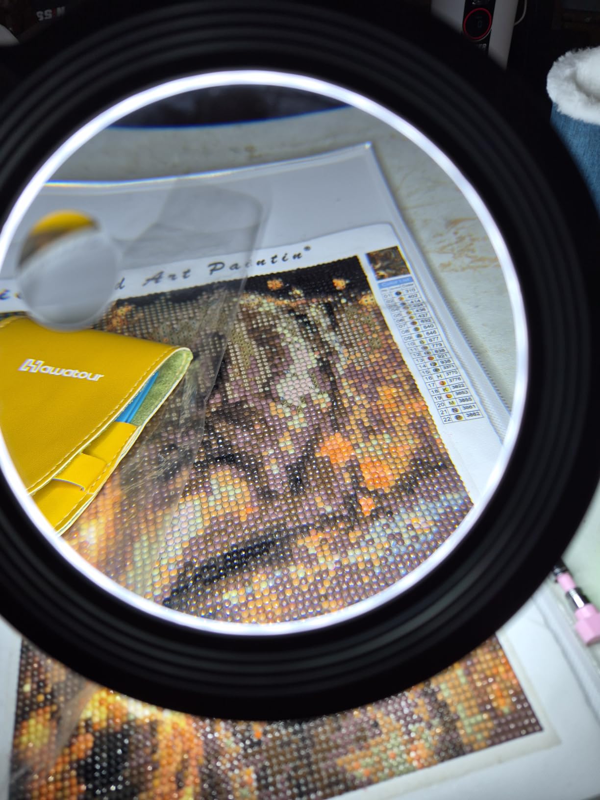 30X 10X Large Magnifying Glass with Light and Stand,Lighted Magnifier customer photo 2