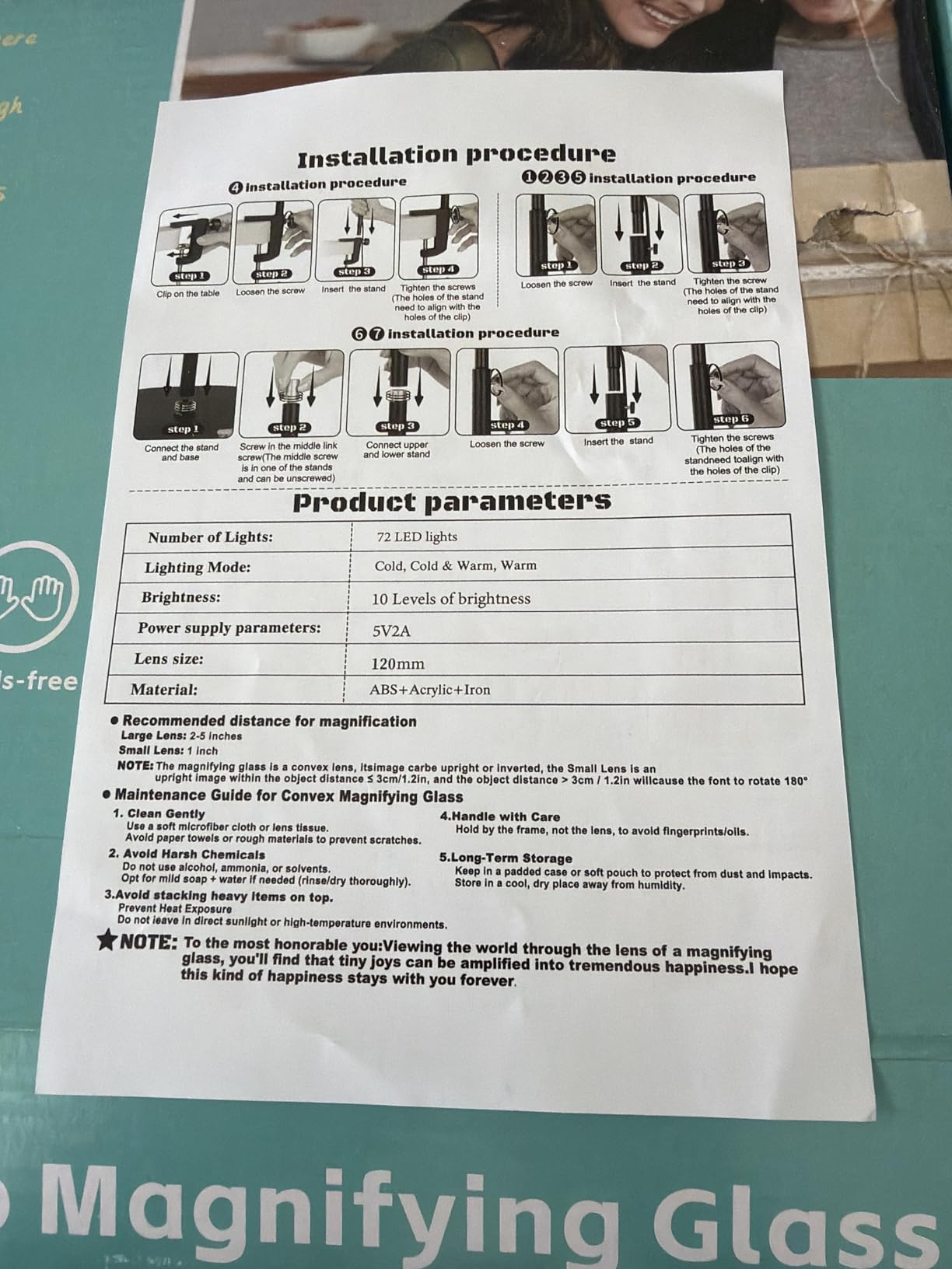30X 10X Large Floor Magnifying Glass with Light and Stand customer photo 1