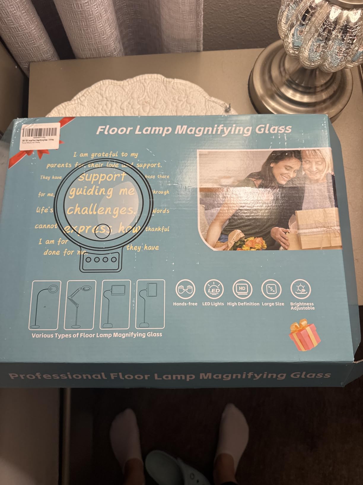 30X 10X Large Floor Magnifying Glass with Light and Stand customer photo 2