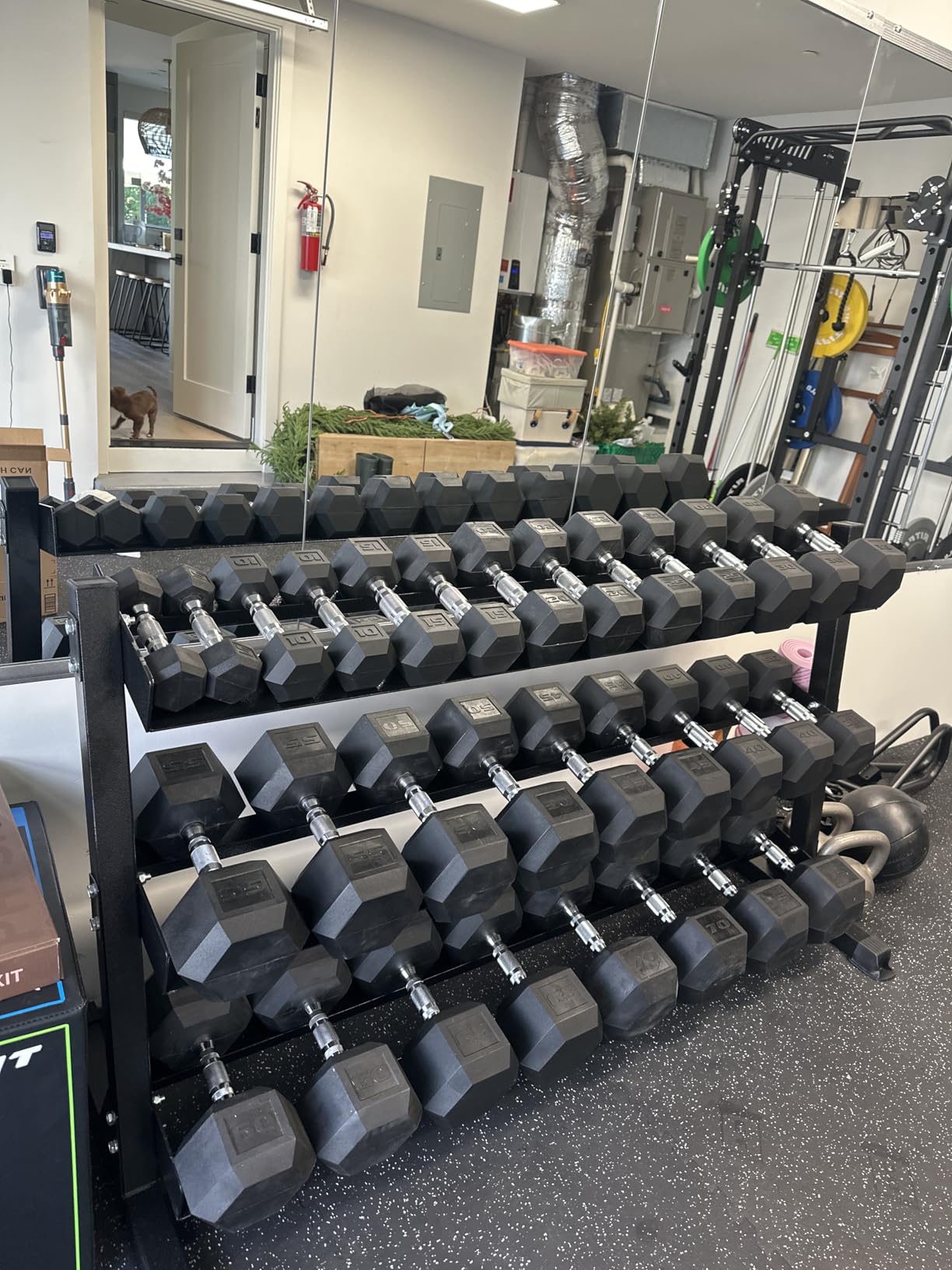 CAP 280 LB, 550 LB, 1200 LB Dumbbell Set with Horizontal 2-3 Tier Rack, Rubber Hex Free Weights, Home Gym Weight Set for Strength Training customer photo 1