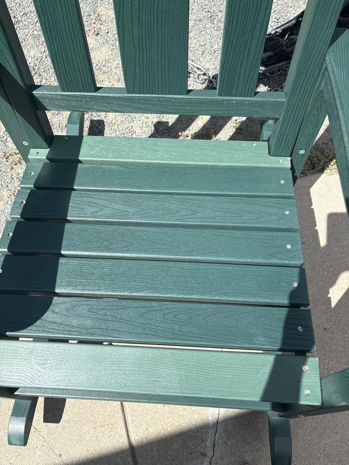 SERWALL HDPE Oversized Outdoor Rocking Chair, Patio Rocking Chair, White customer photo 2