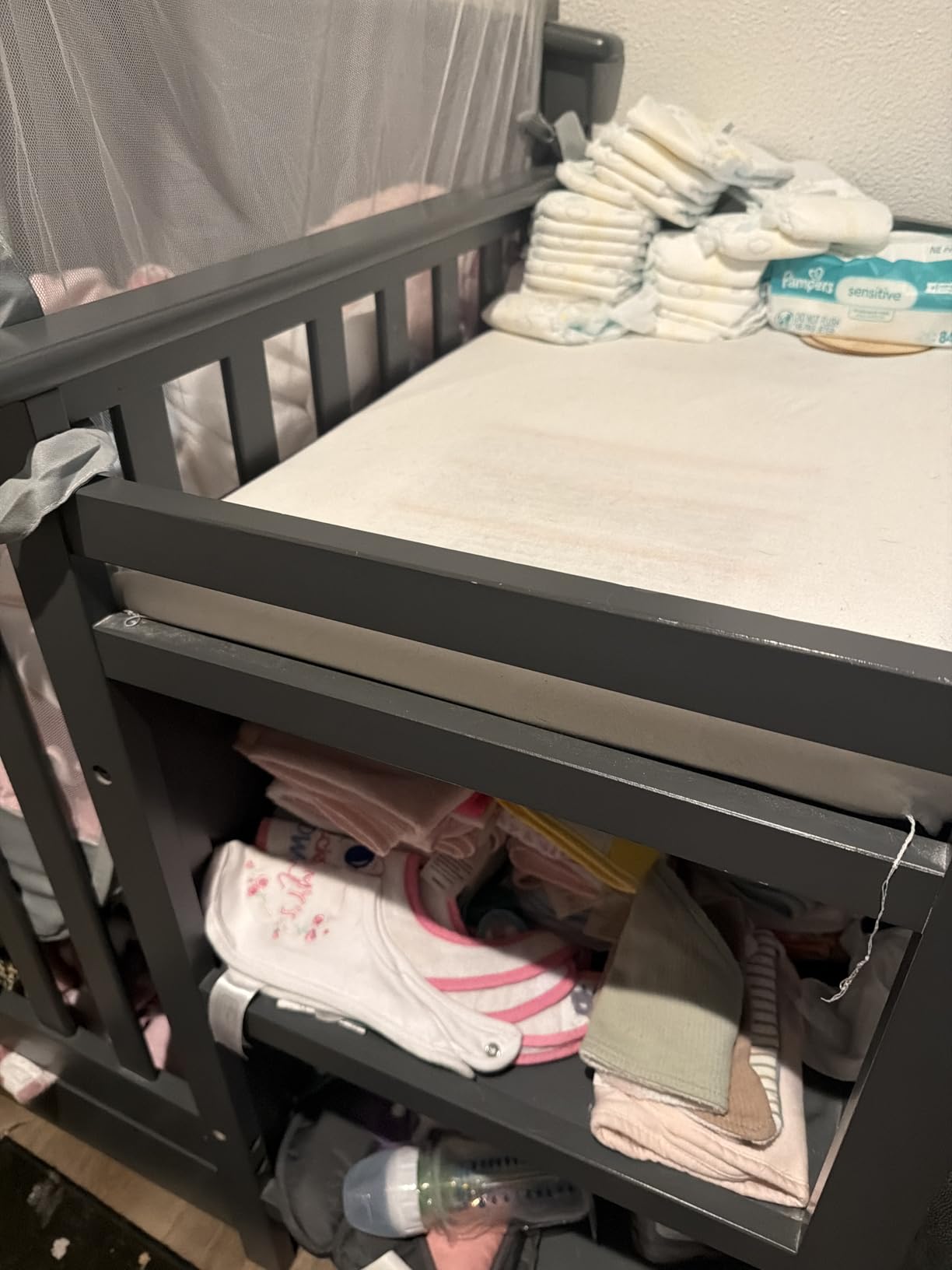 Storkcraft Casablanca 5-in-1 Convertible Crib with Drawer, Hazelnut customer photo 1