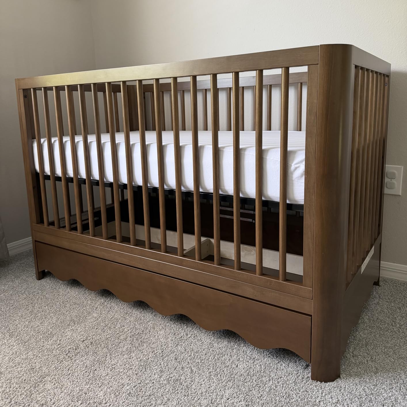 Storkcraft Casablanca 5-in-1 Convertible Crib with Drawer, Hazelnut customer photo 2