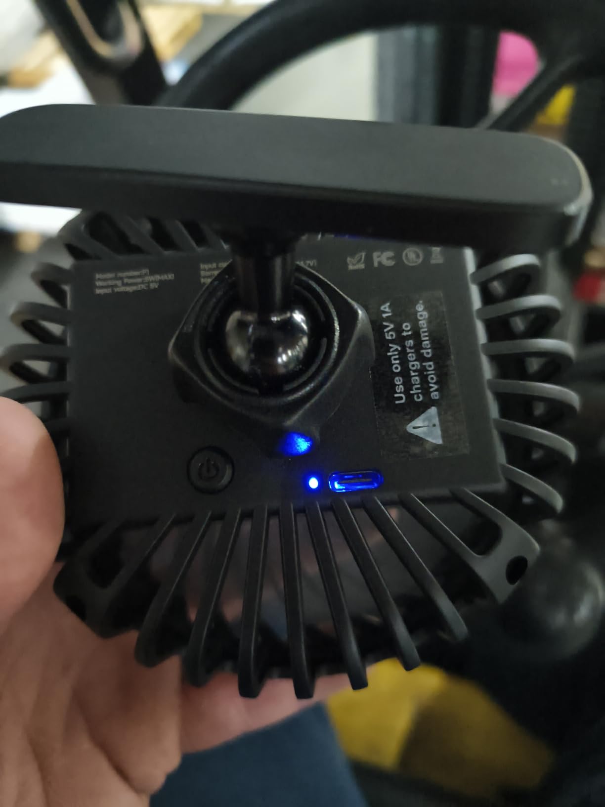 A2C Golf Cart Fan Rechargeable Magnetic Base Battery Operated Portable Fan customer photo 2