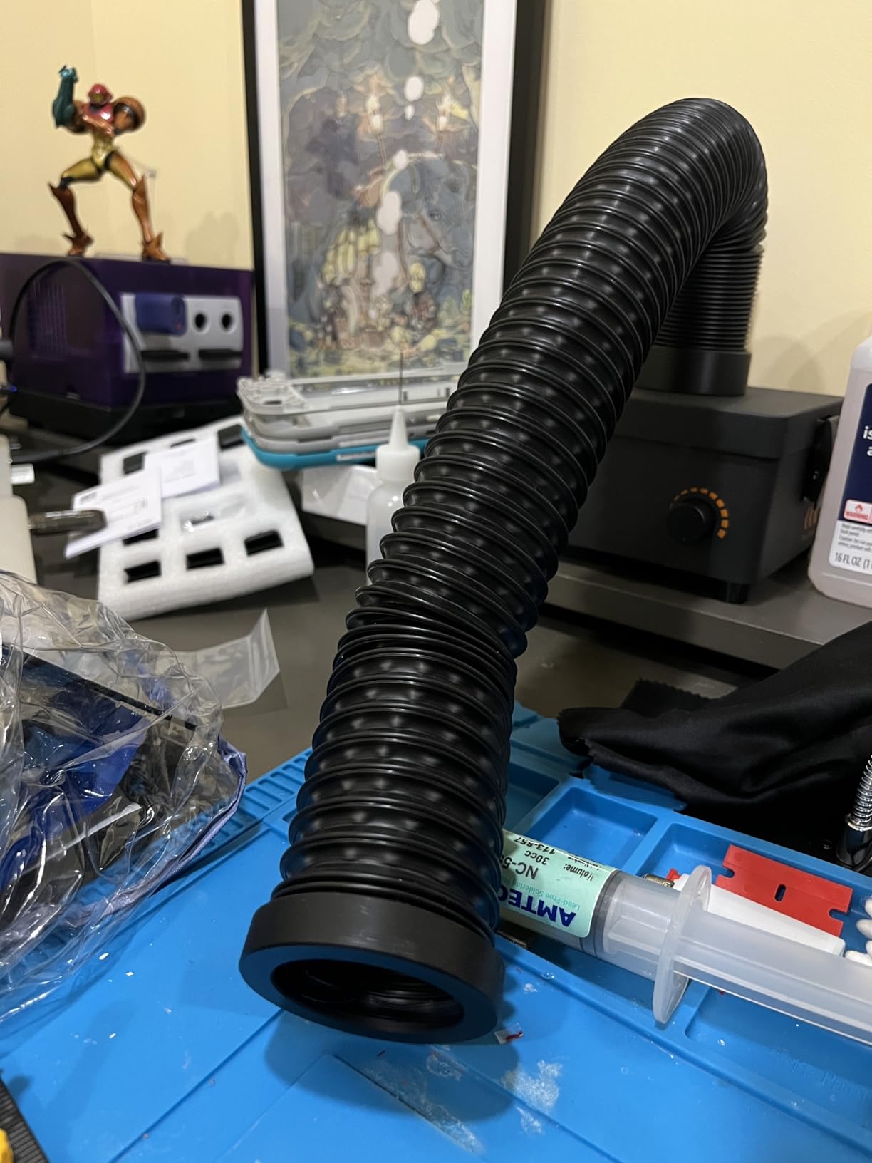 M-T Solder Fume Extractor, 80W 168m³/h Strong Suction Smoke Absorber with Carbon or HEPA Filter, 3-speed Adjustment for Soldering, Welding, 3D Printing customer photo 2