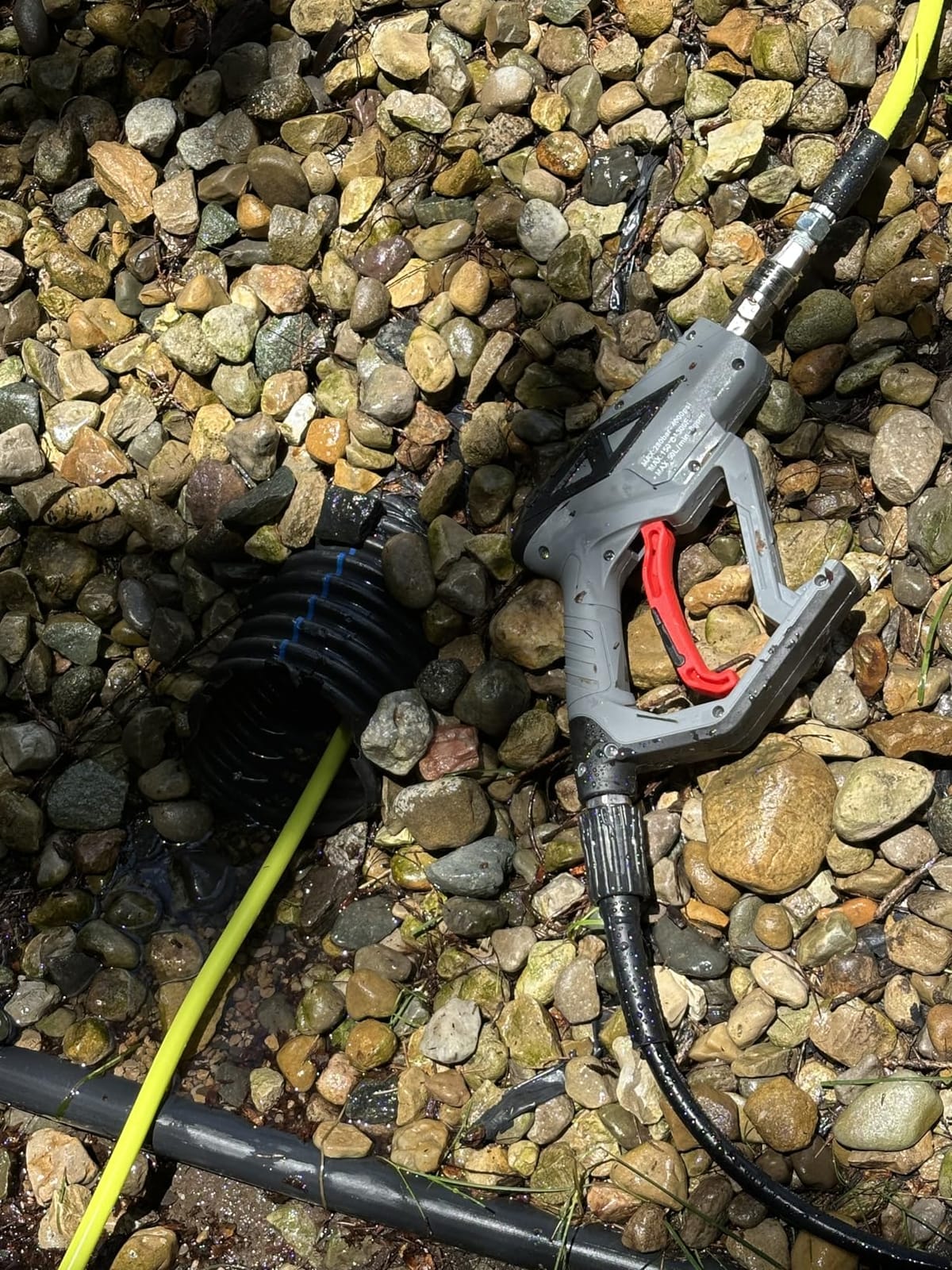 M MINGLE Sewer Jetter Kit for Pressure Washer 100 FT | Drain Cleaner Hose with Power Washer Gun, 1/4 Inch NPT Corner Rotating and Button Nose Sewer Jetting Nozzle, Orifice 4.0, 4.5 customer photo 2