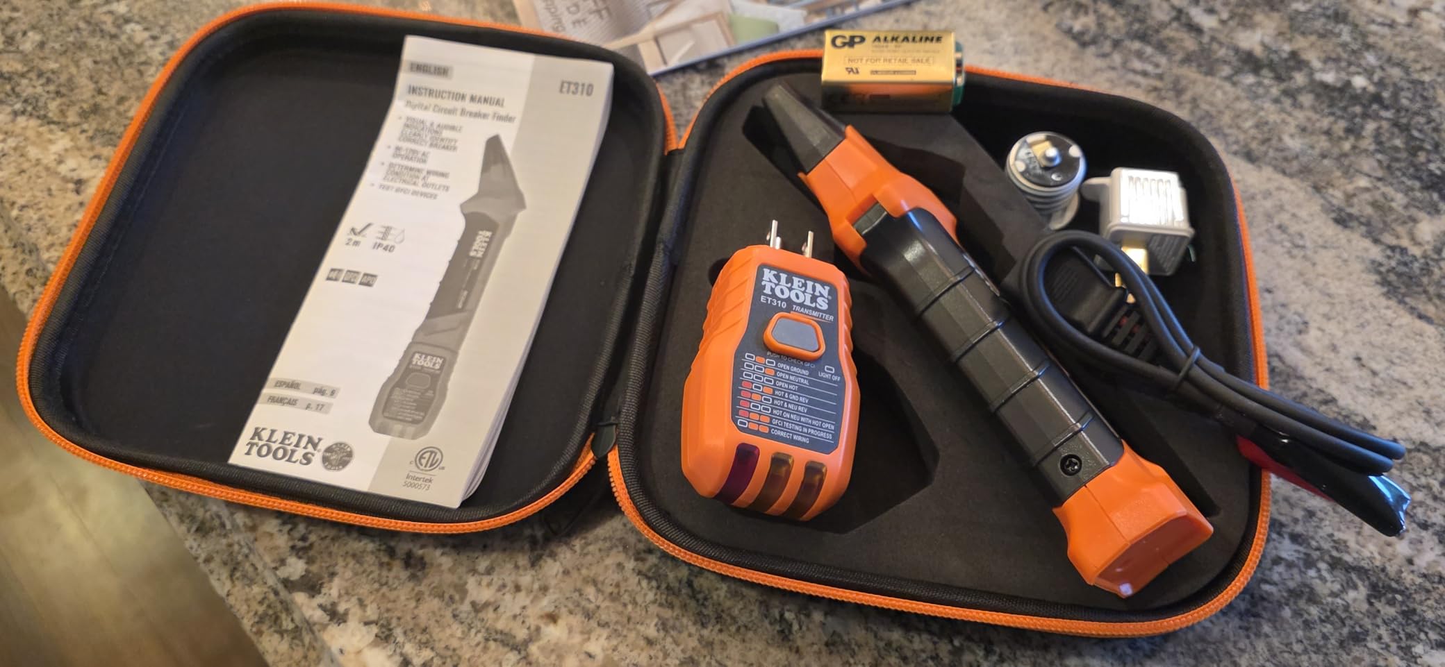 Klein Tools ET310KIT AC Circuit Breaker Finder Kit | Electric Tester, GFCI Tester, Leads, Adapters and Case customer photo 1