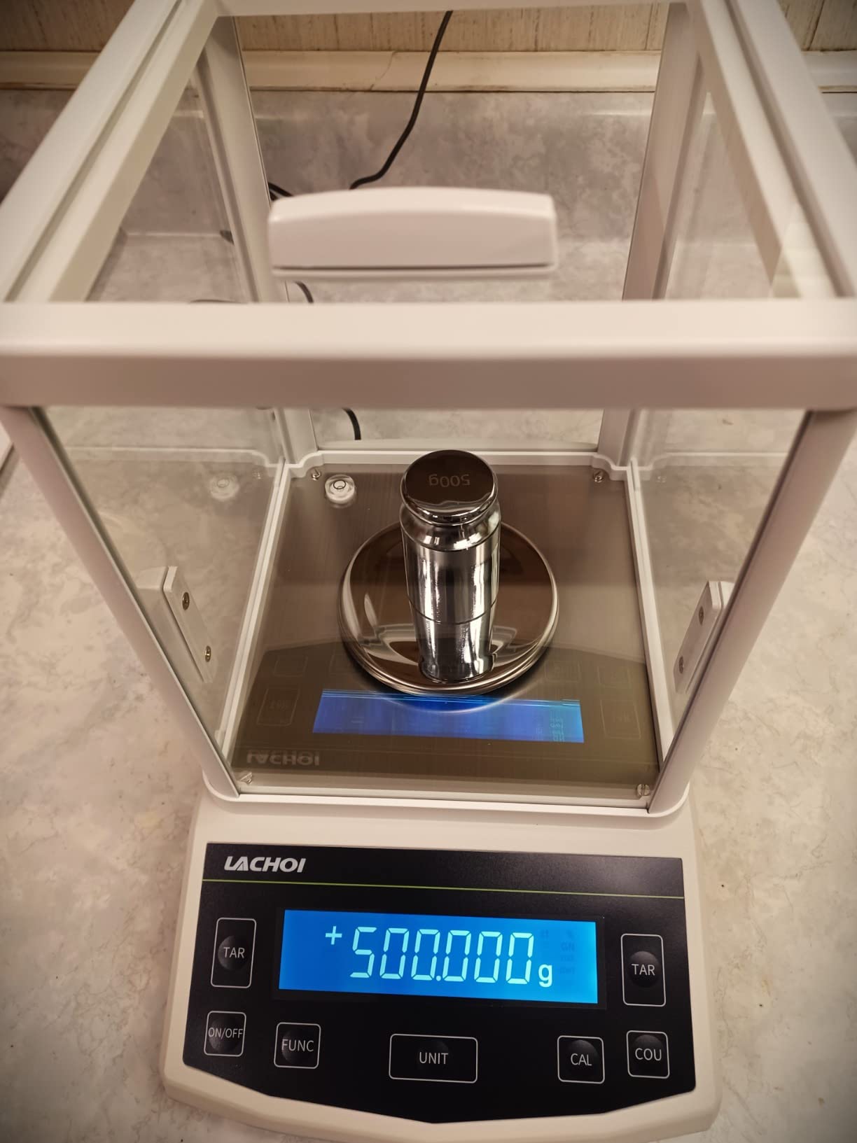 Analytical Balance 500gx0.001g Lab Scale 0.001g Accuracy | Laboratory Analytical Balance LCD Display with Calibration Weight Windshield High Precision Scale With RS232 Interface customer photo 2