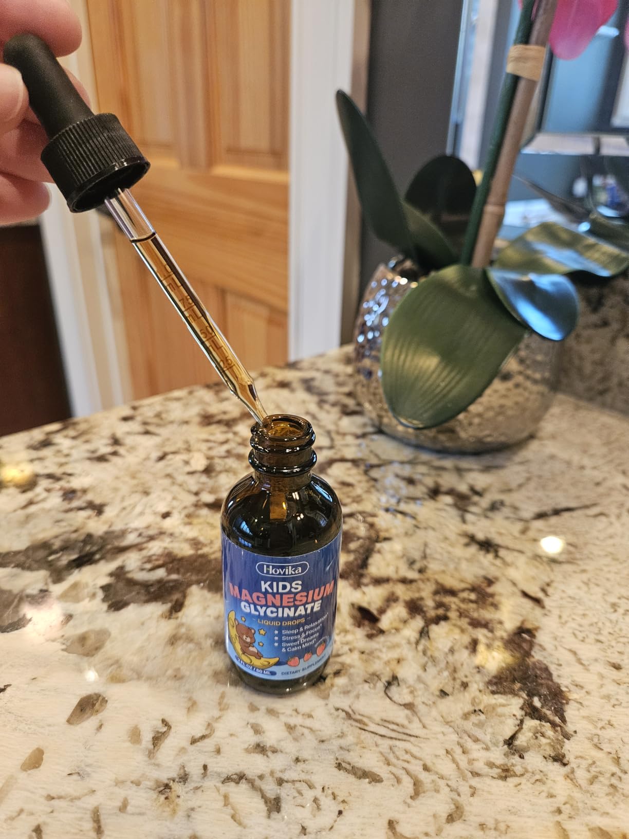 Magnesium Glycinate Liquid for Kids - with L-Theanine Omega-3, Vitamin B6, D3, Zinc - Kids Magnesium Drops for Sleep, Relaxation, Calm & Focus - 2 Fl Oz, Strawberry Flavor customer photo 2