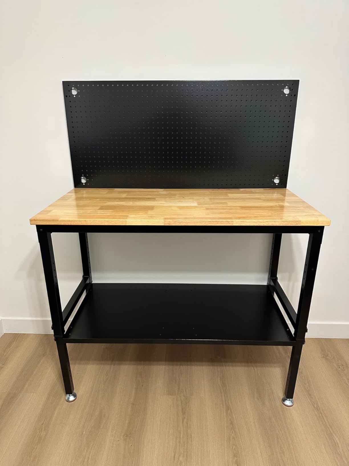 CAMMOO 48x24 Inch Garage Work Bench with Storage, Pegboard & Power Strip customer photo 1