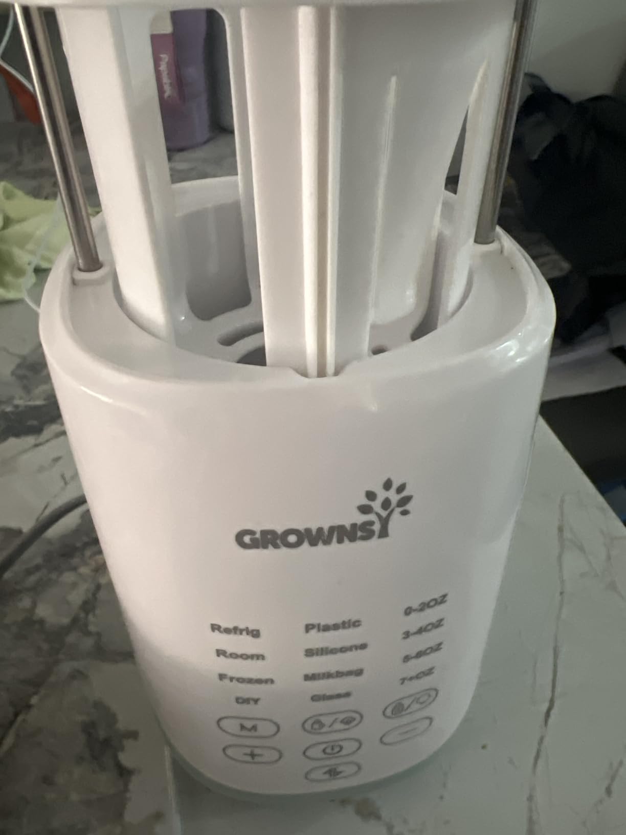 Grownsy Auto-Lift Nutri Bottle Warmer for Breastmilk & Formula, Gray | Fast Even Heat, Precise Temp, Retain Full Nutrients, Soft Night Light for Night Feeding, Compact 10-in-1 Baby Bottle Warmer customer photo 2