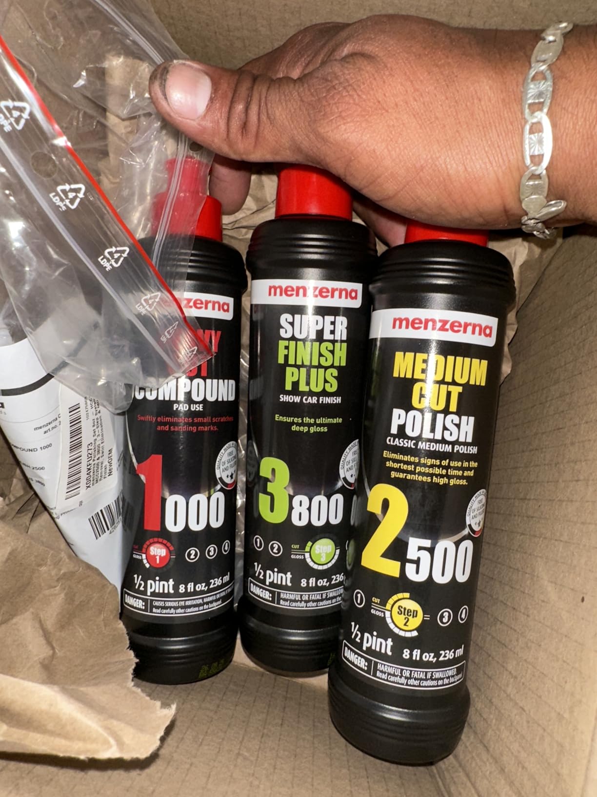 menzerna Polishing Set 8 oz I HCC1000, MCC2500 I 3800 I 3-Step System customer photo 1