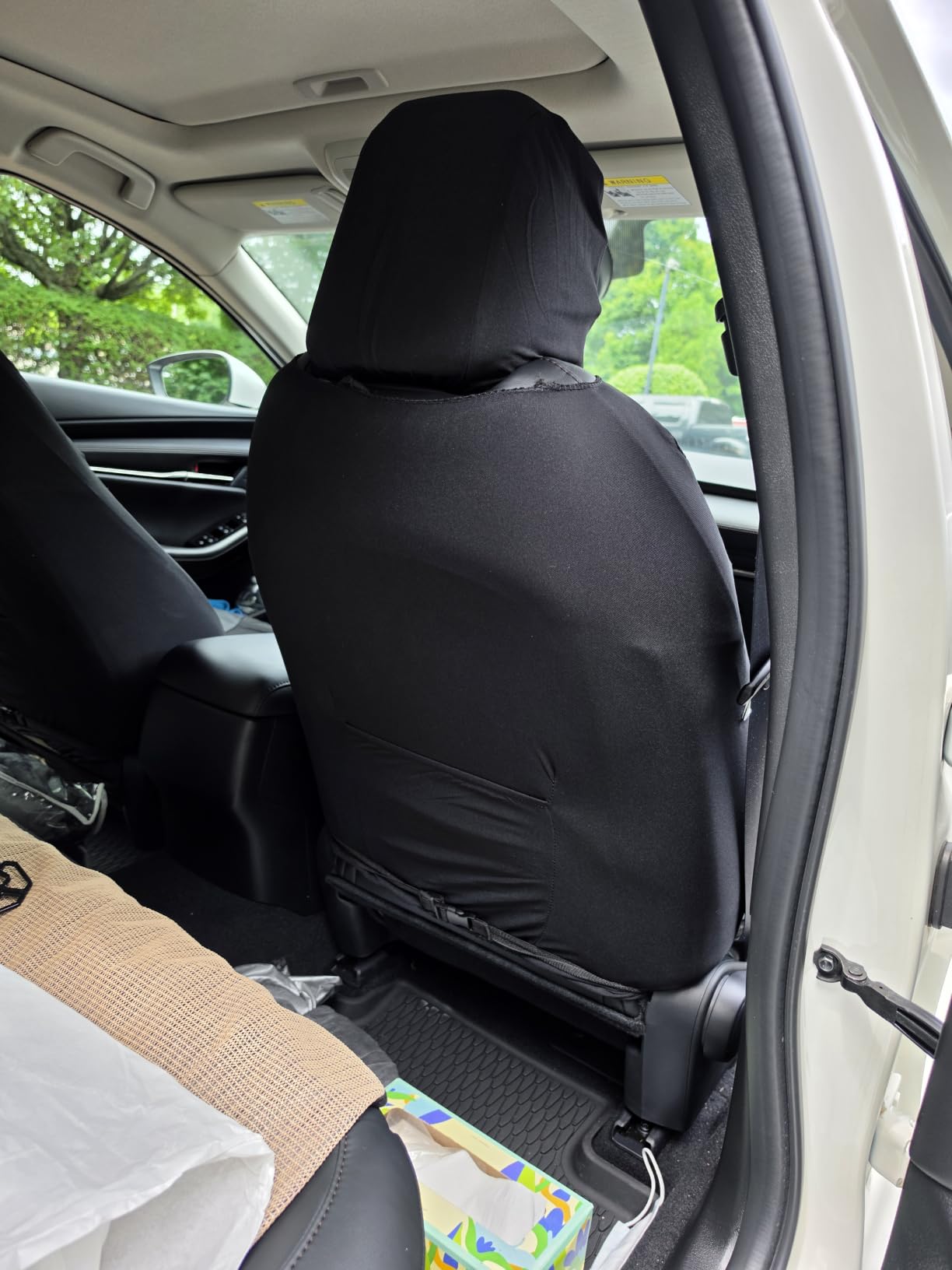 CAR PASS Comfortable 3D Foam Mesh Leather Car Seat Covers Front, Air Cool Mesh Breathable Front Seat Covers for Car, Universal Fit for SUV Truck Sedan Automotive, Airbag Compatible,Black Gray customer photo 1