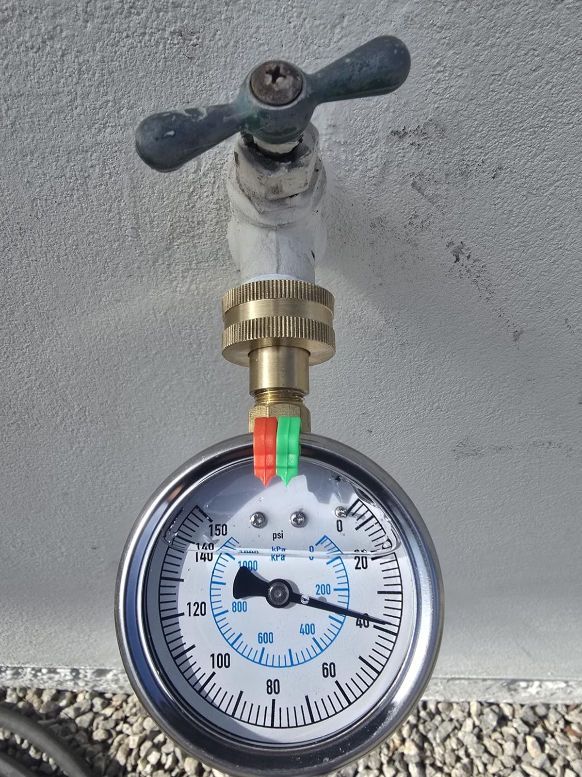 0-200PSI Stainless Steel Water Pressure Glycerin Filled Gauge, 2.5