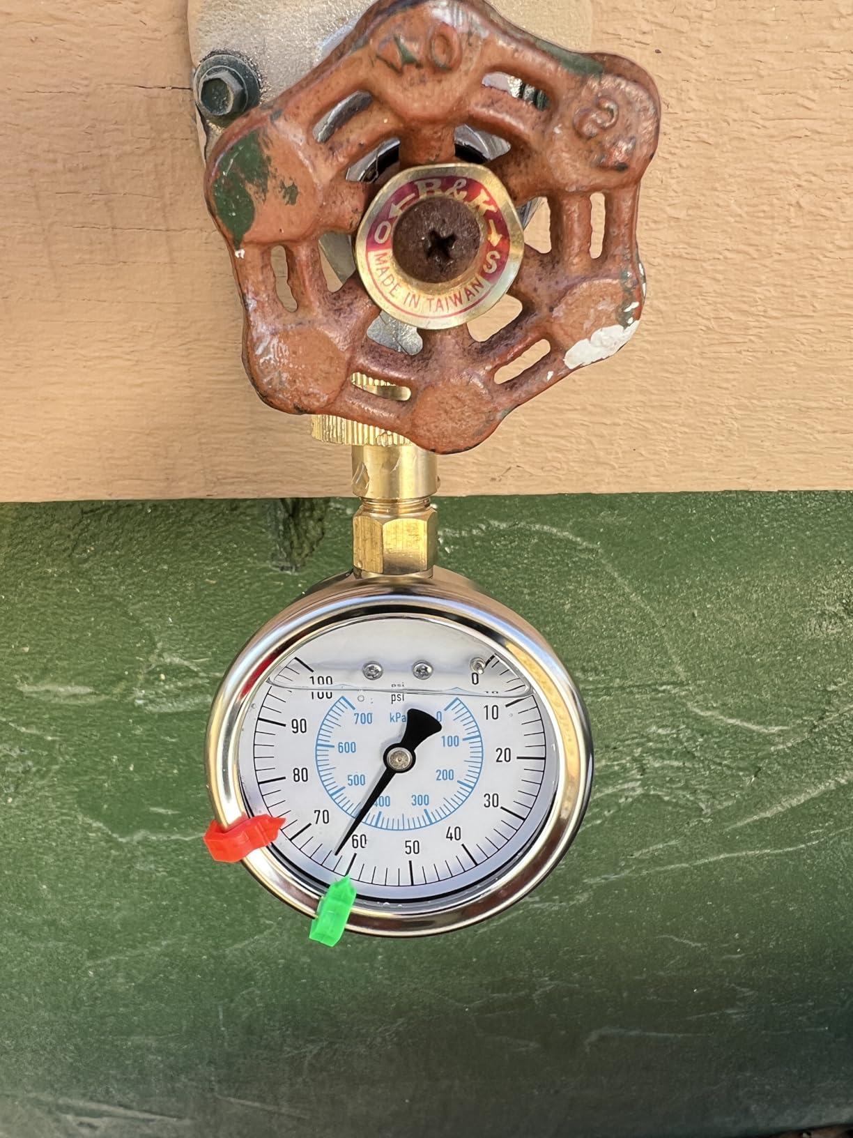 0-200PSI Stainless Steel Water Pressure Glycerin Filled Gauge, 2.5