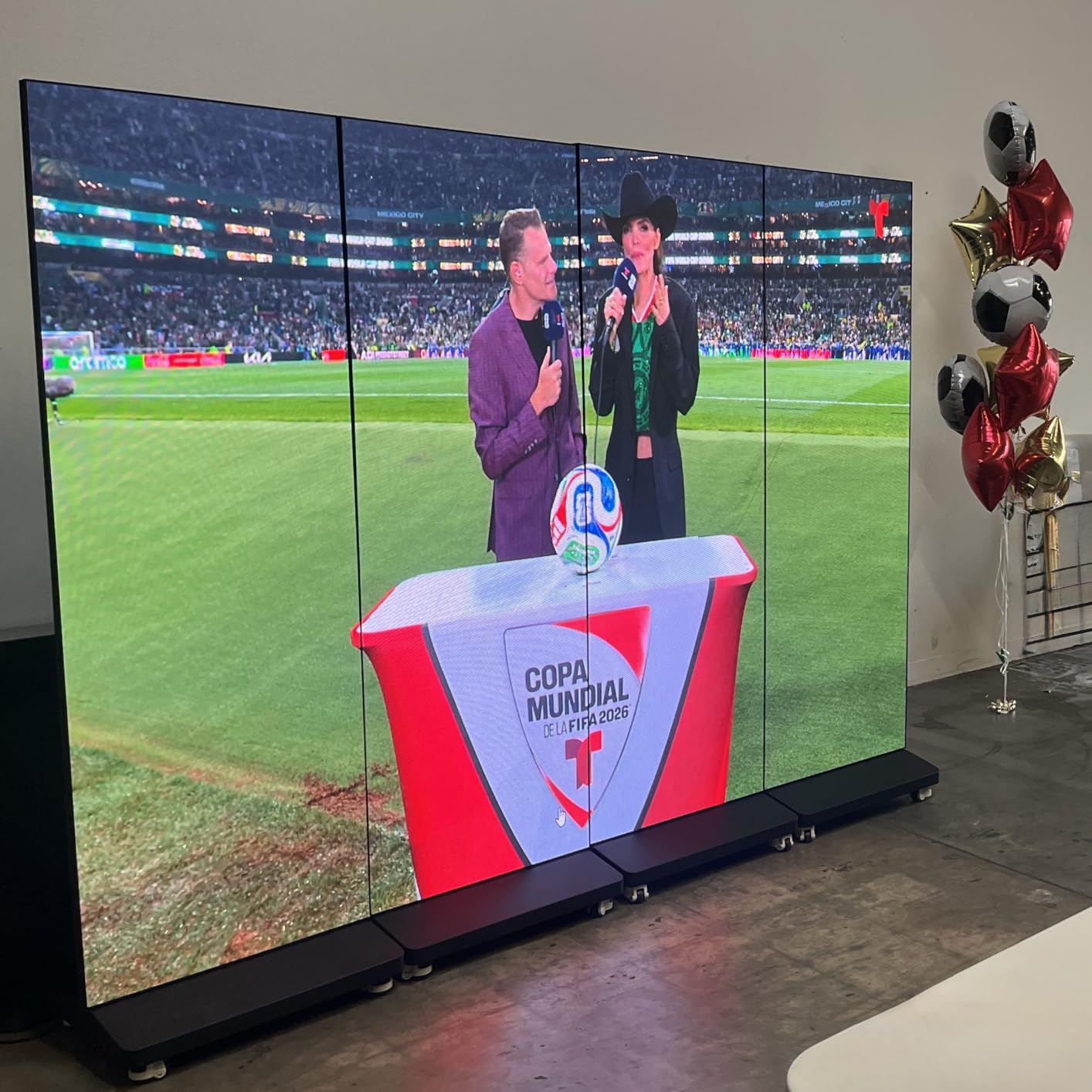 80 Inch LED Digital Signage Display, Foldable Seamless Stitching Kiosk, P1.86 GOB LED Screen Poster with Flight Case, Commercial Advertising Display for Events, Rentals and Weddings (Black, 1 Unit) customer photo 2