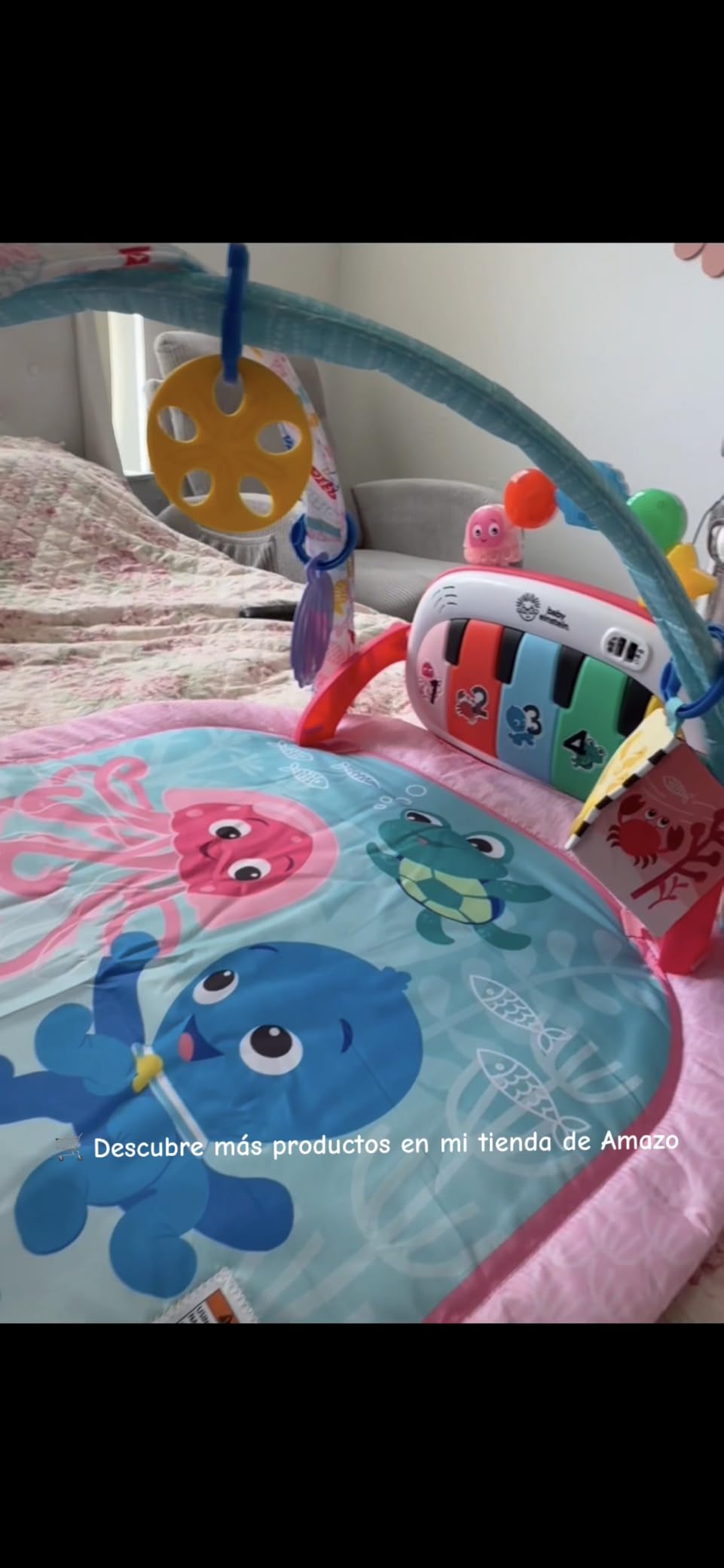 Baby Einstein Ocean Explorers 4-in-1 Kickin Tunes Jellyfish Jamboree Music & Language Discovery Gym, Pink customer photo 2
