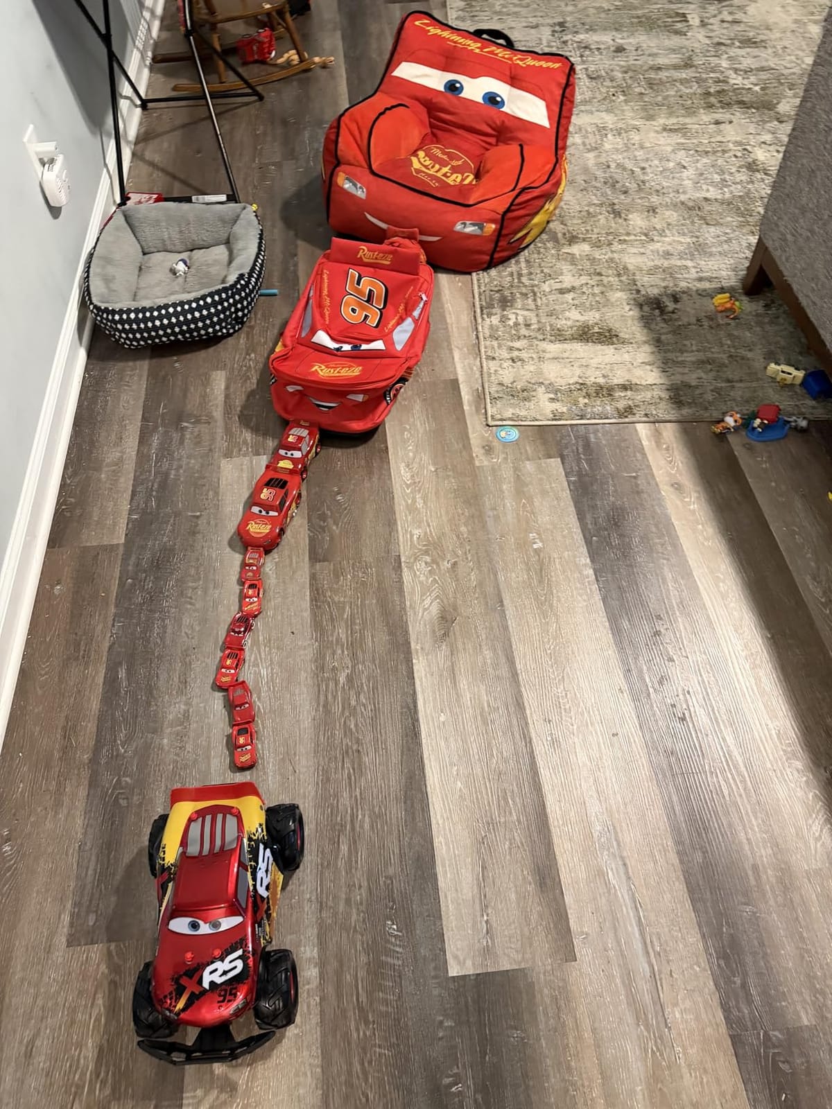 Disney Cars Lightning McQueen Carry-On Luggage with Wheels & Telescopic Handle for Kids 17”– 18.5L, Lightweight Travel Bag for Boys & Girls, Trips & Vacation Gifts customer photo 1