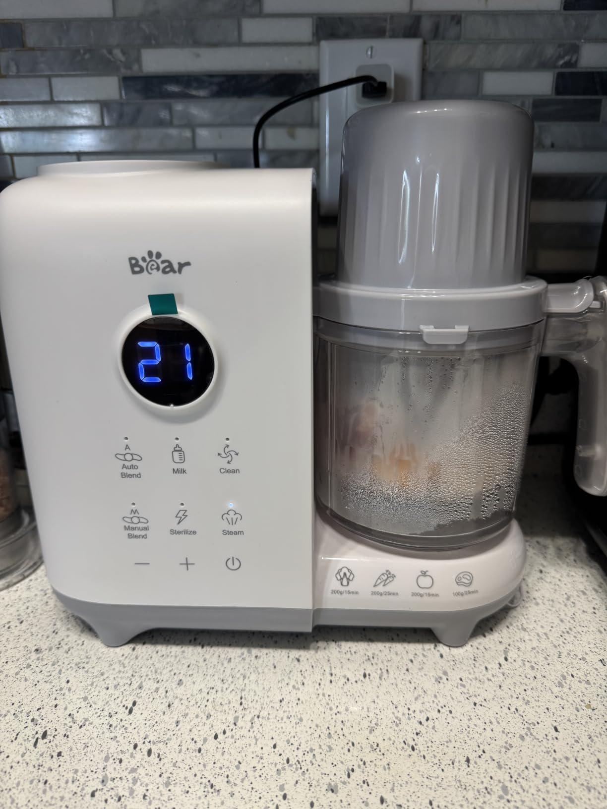 Bear Baby Food Maker Steamer&Blender with Dual-Layer Steam Baskets, 18.5oz customer photo 2