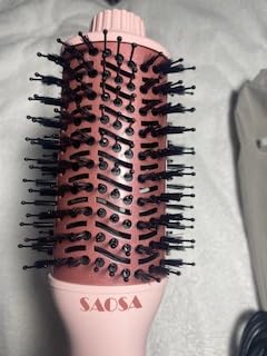 SAOSA Hair Dryer Brush Blow Dryer Brush in One, 4-in-1 Professional Titanium Ionic Hot Air Brush & Volumizer with ALCI Safety Plug for Medium to Long Hair (Pink) customer photo 1