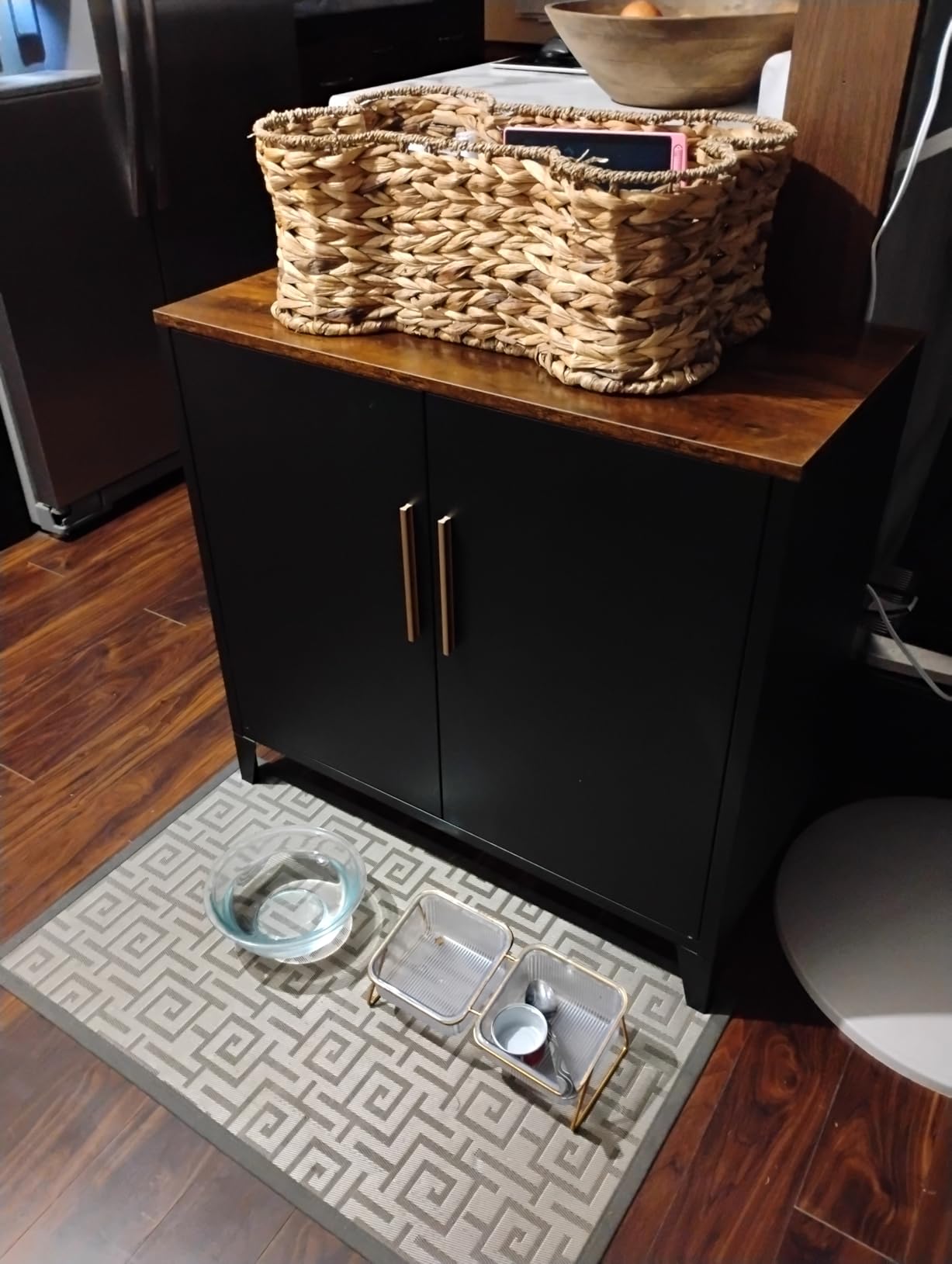 Letaya Metal Storage Cabinet with Doors, Small Kitchen Office Credenza customer photo 1