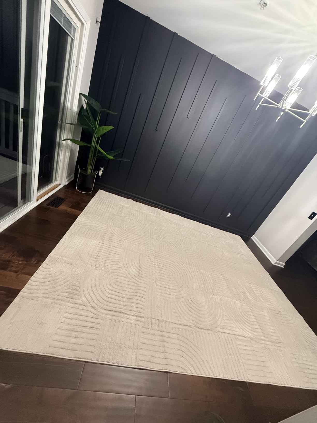 Pauwer 5x7 Area Rugs for Living Room, Modern Non Slip Washable Rug, Beige customer photo 2