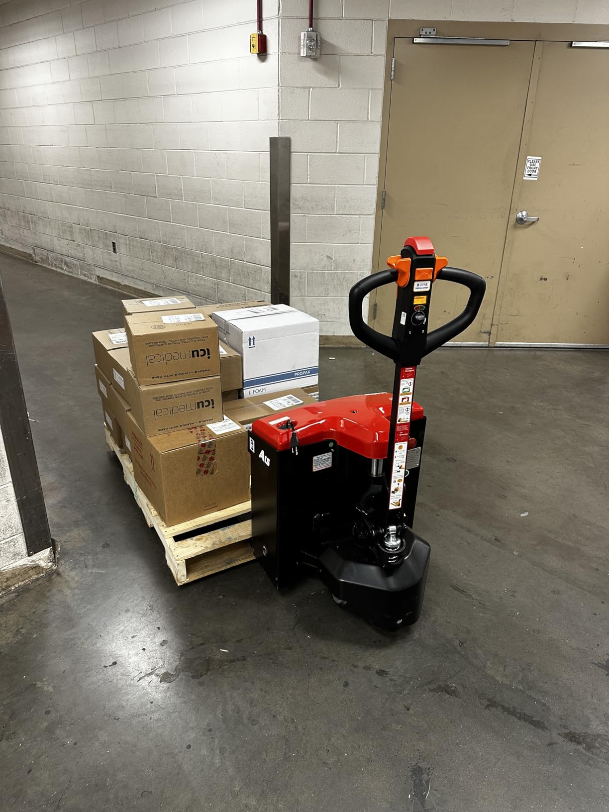 Millilift Electric Pallet Jack, 3300LB Load Capacity, 45