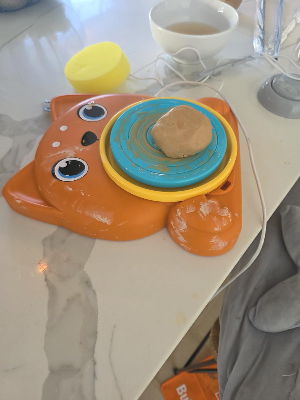 Pottery Wheel for Kids, Complete Pottery Painting Kit Arts and Crafts for Kids Ages 8-12, with 3 Pack Air Dry Clay Art Supplies Kids Toys Christmas Birthday Gift for Girls Boys 6 7 8 9 10 11 12 customer photo 1