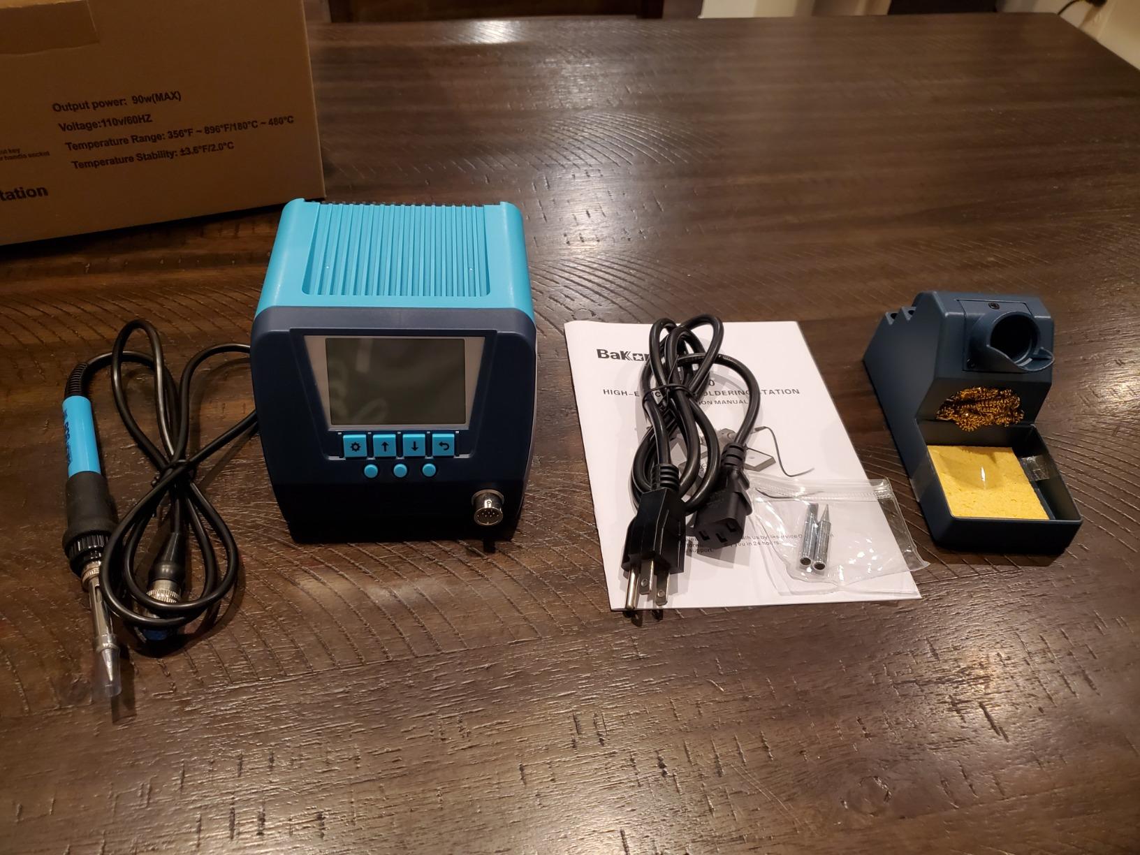 BAKON 852MX C210 Soldering Station,1000W Hot Air Rework Station with Digital Display, Precise Temp Control, ESD Safe Solder Station for SMD, BGA, PCB Electronics Repair (Includes Nozzle Kit) customer photo 2
