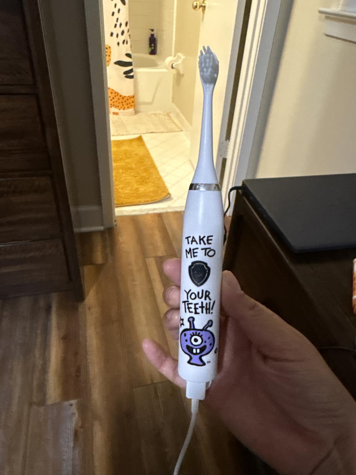 Made by Dentists Kids Electric Toothbrush - Rechargeable Vibrating Toothbrush with Timer, Includes 6 Replacement Heads, Gently Cleans Teeth, Kid & Toddlers Age 2+, Shark customer photo 1