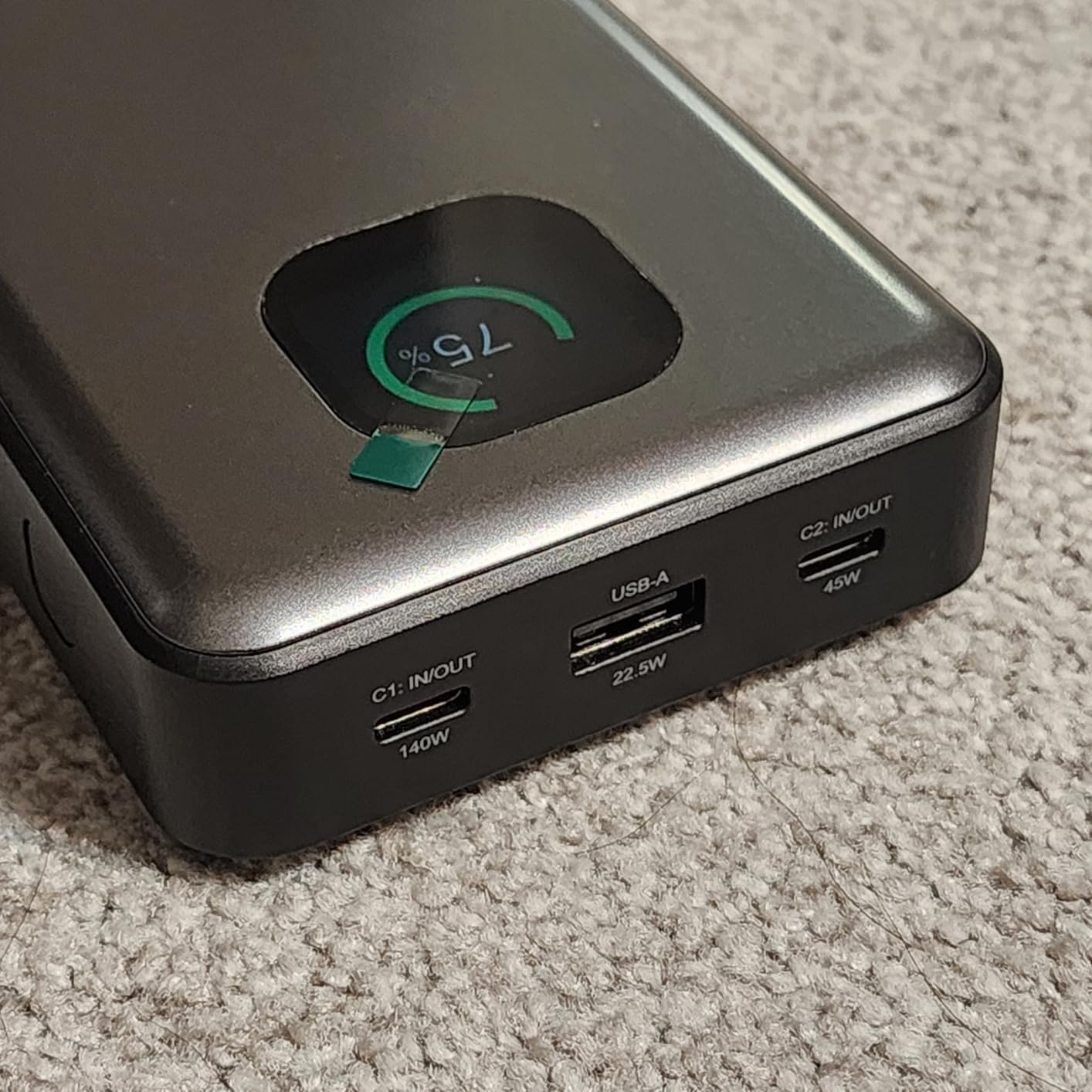140W Laptop Power Bank, 25000mAh with TFT Smart Digital Display customer photo 1