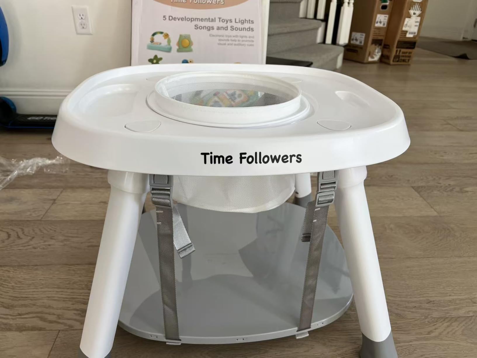 Time Followers® 6-in-1 Baby Activity Center | 4 Stage Montessori-Inspired Toys | Grow Stationary Standing Toddler Table | Jumpers & Bouncers | Must Have for Boy & Girl 6, 12, 24+ Month Old customer photo 1