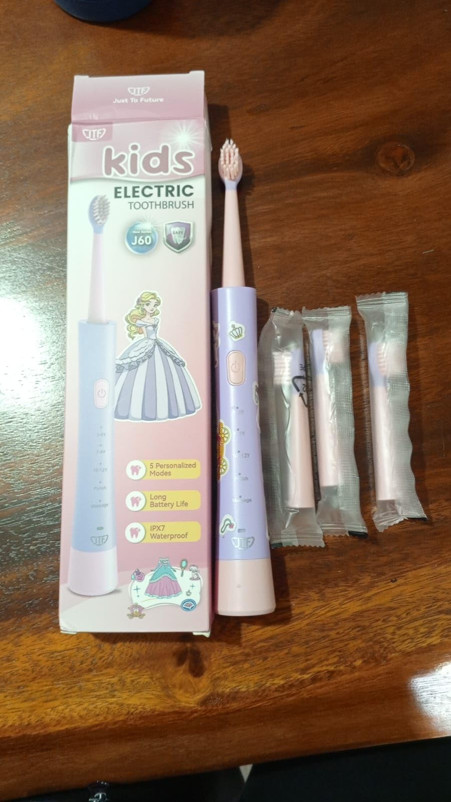 JTF Kids Electric Toothbrush, 5 Gentle Modes with Smart Timer for Ages 3-12 customer photo 1