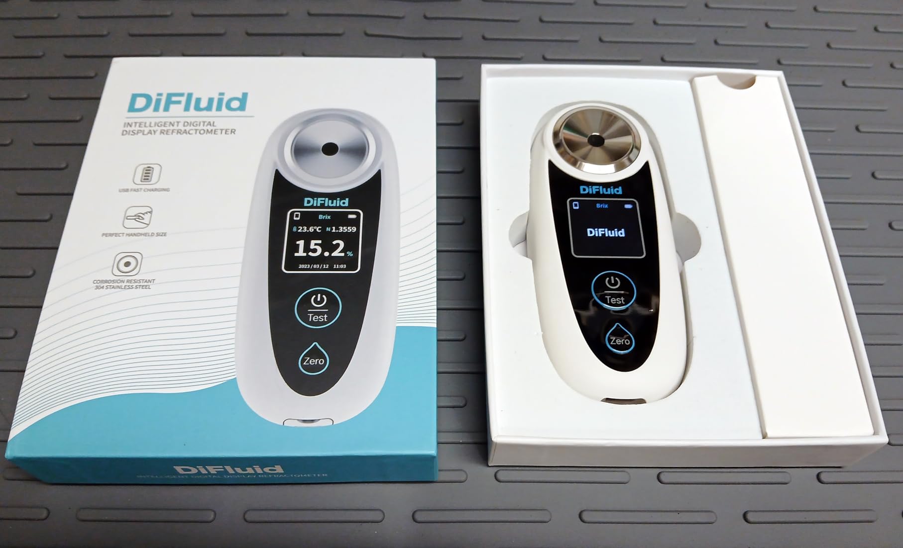 Digital Brix Refractometer, ±0.1% Precision, with ATC, Rechargeable & Portable, for Fruit, Juice, Vegetables & Homebrewing customer photo 1